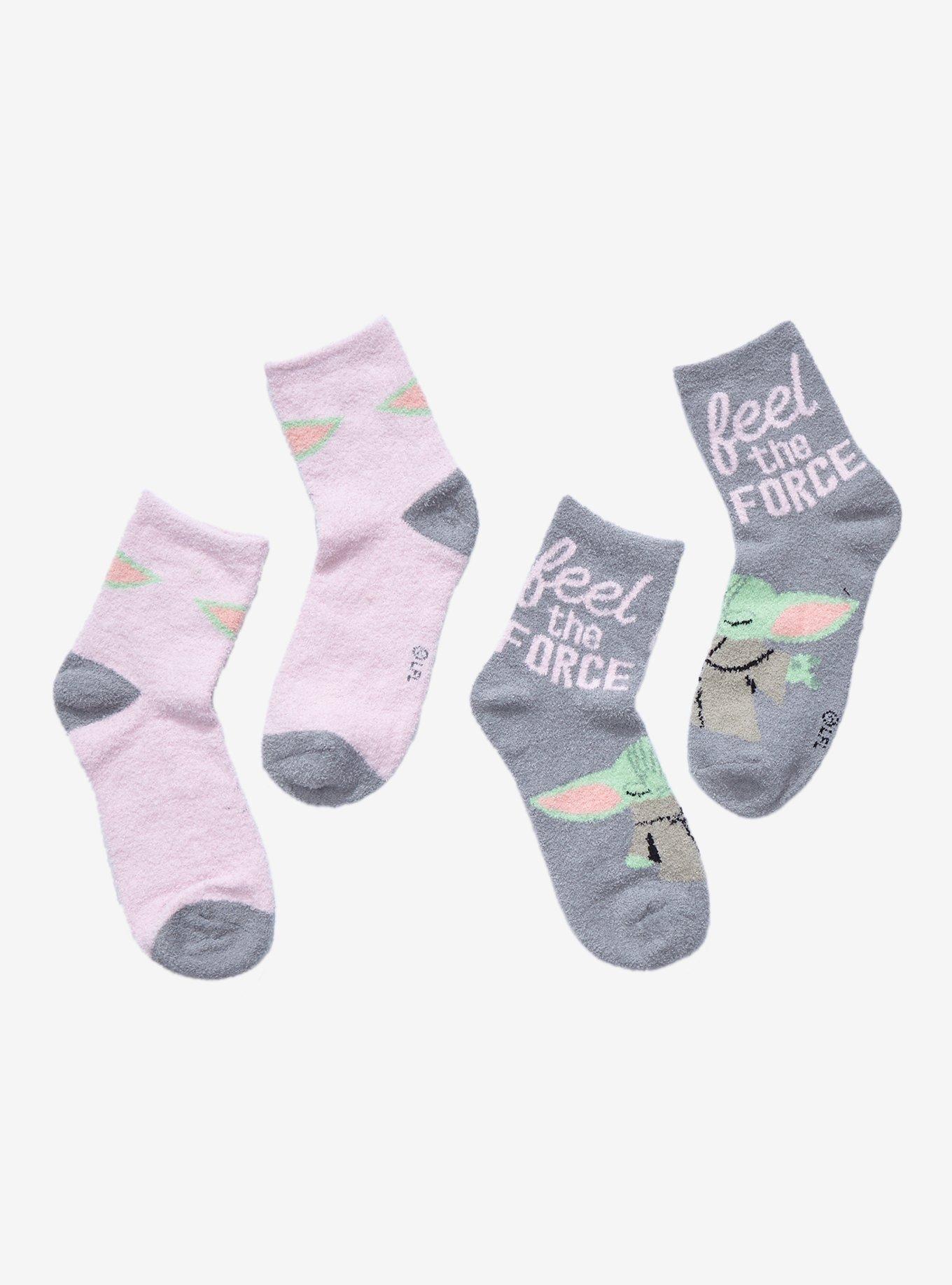 Star Wars The Mandalorian Grogu Force Fuzzy Socks 2 Pair, , alternate