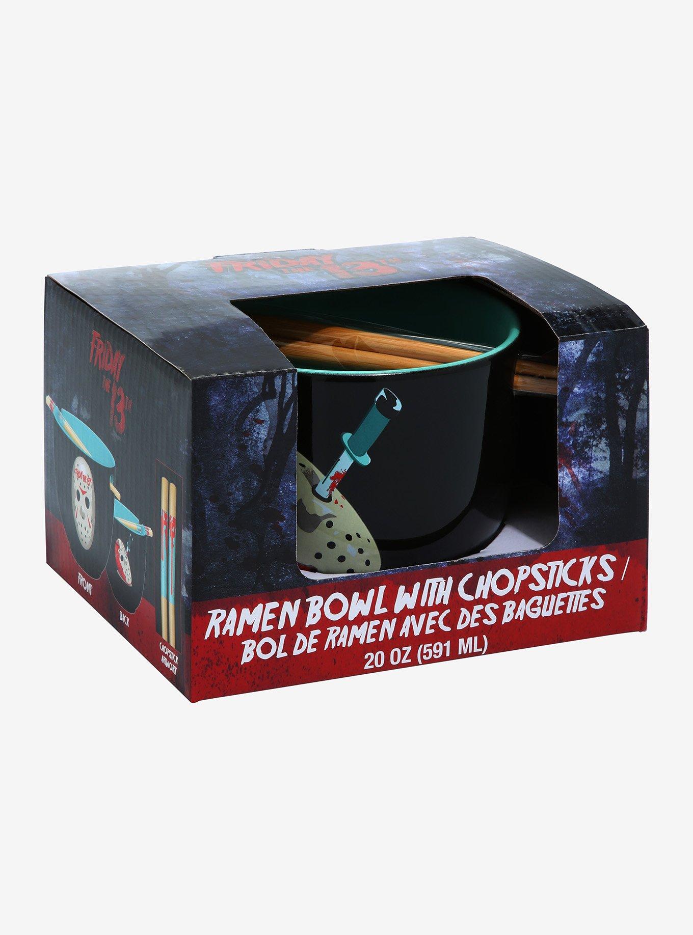 Friday The 13th Blood Splatter Ramen Bowl With Chopsticks, , alternate