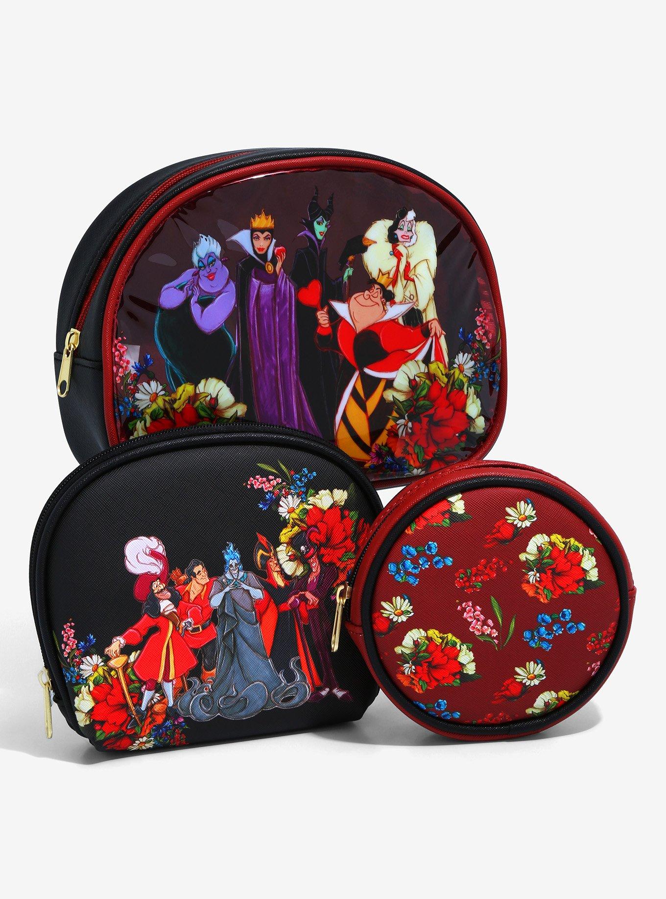 Disney Villains Floral Group Portrait Cosmetic Bag Set - BoxLunch Exclusive , , alternate