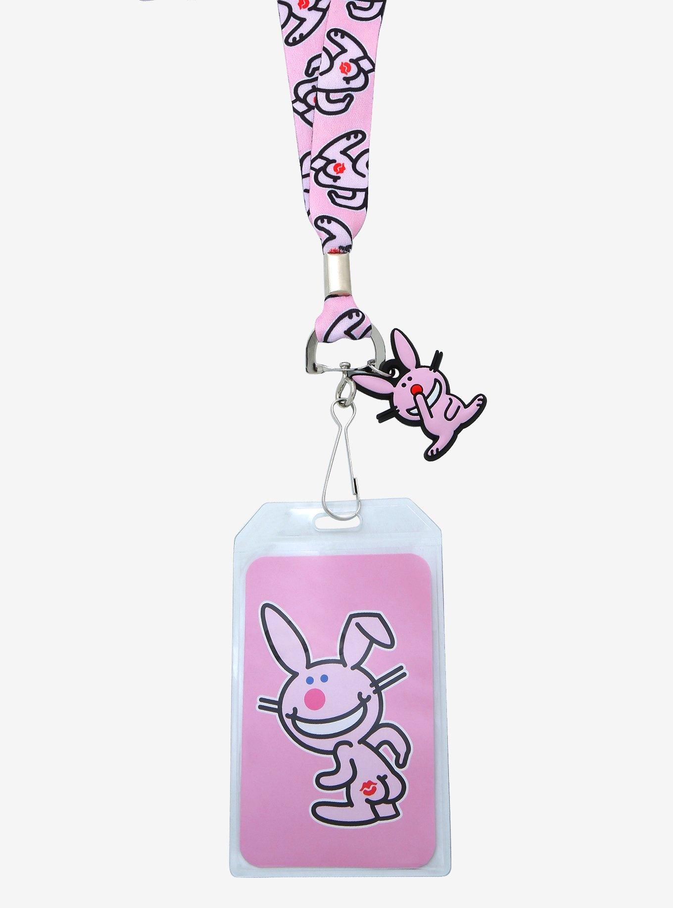 It's Happy Bunny Pink Butt Lanyard, , alternate