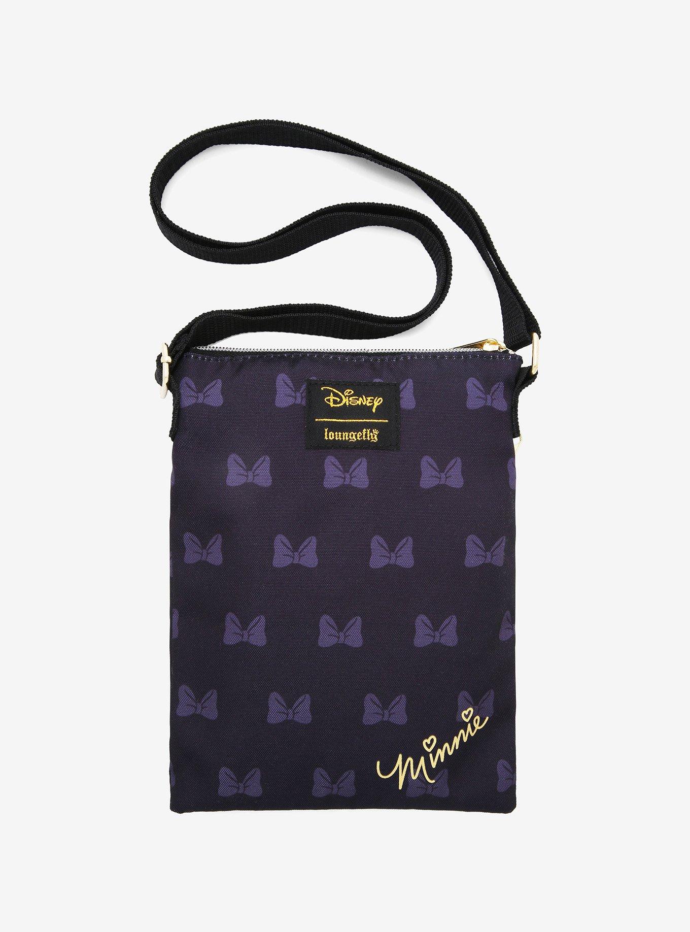 Loungefly Disney Minnie Mouse Gold & Black Passport Crossbody Bag, , alternate