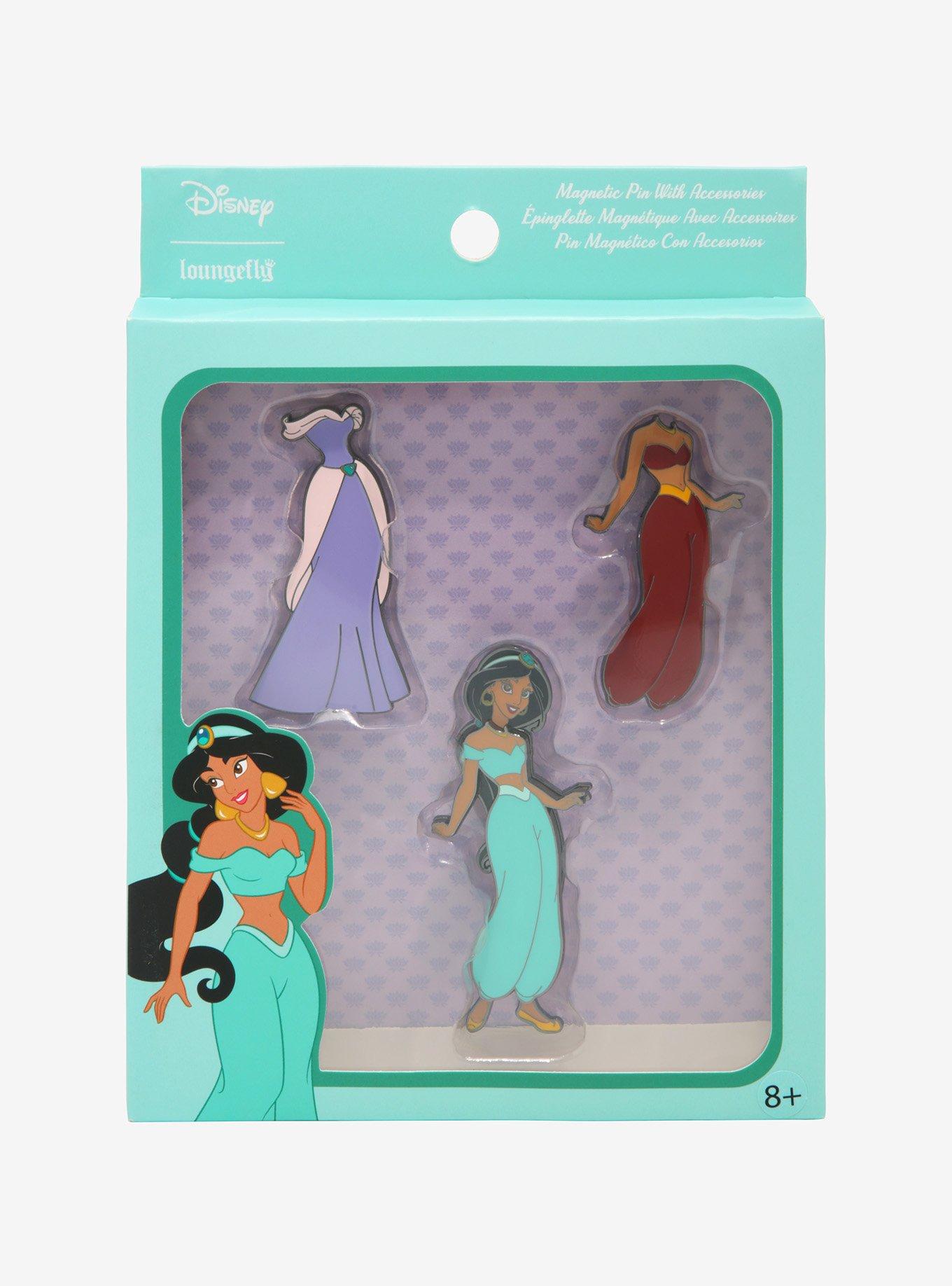 Loungefly Disney Aladdin Jasmine Enamel Pin With Dress Accessories, , alternate