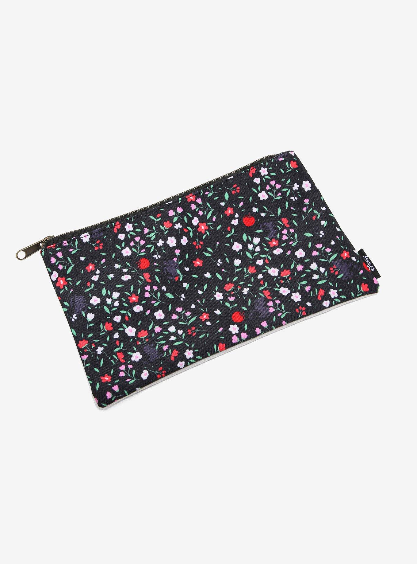 Loungefly Disney Snow White And The Seven Dwarfs Poison Apple Floral Makeup Bag, , hi-res