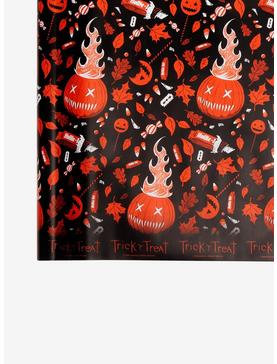 Trick 'R Treat Pumpkin Candy Wrapping Paper, , hi-res