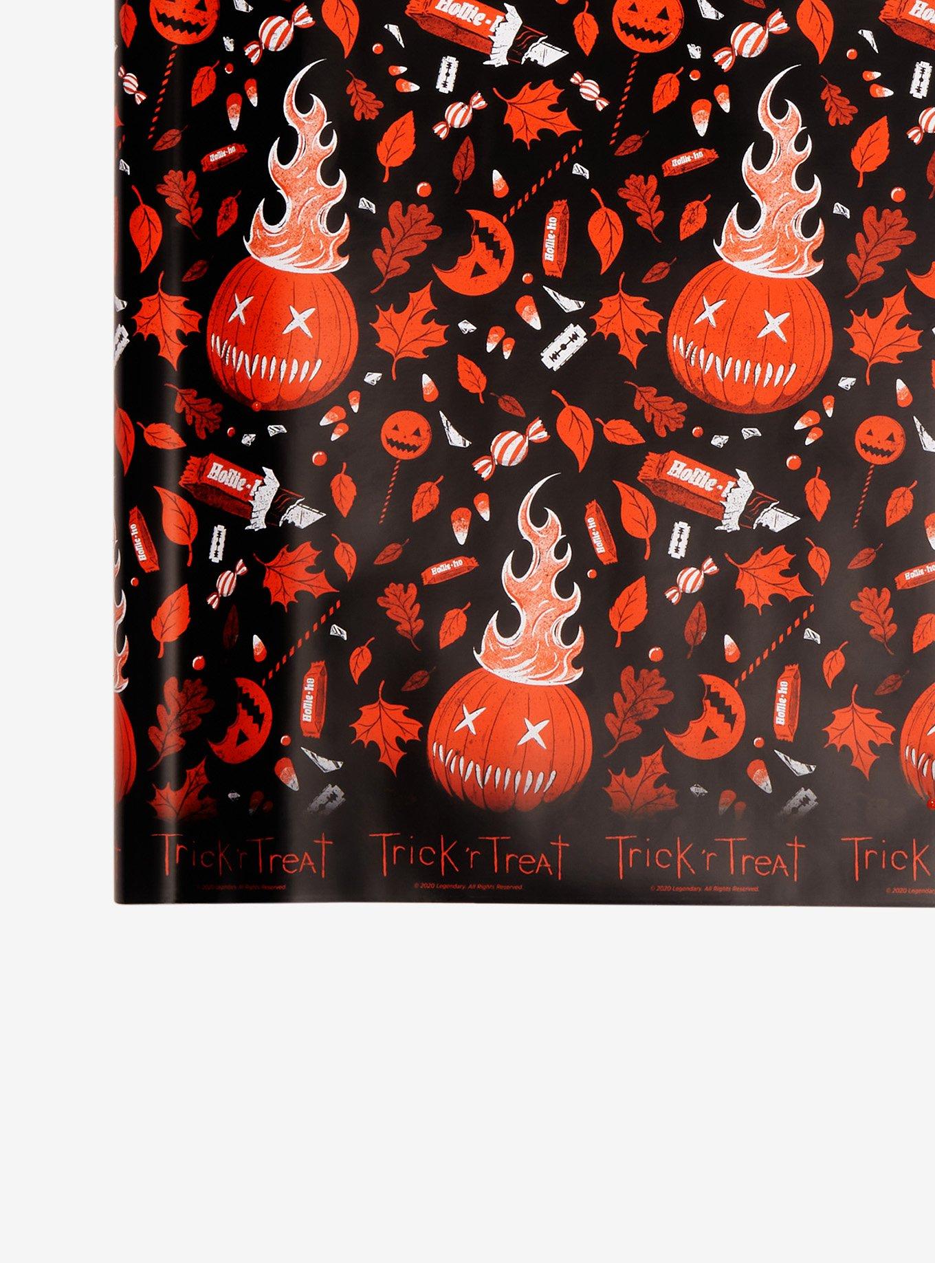 Trick 'R Treat Pumpkin Candy Wrapping Paper, , alternate