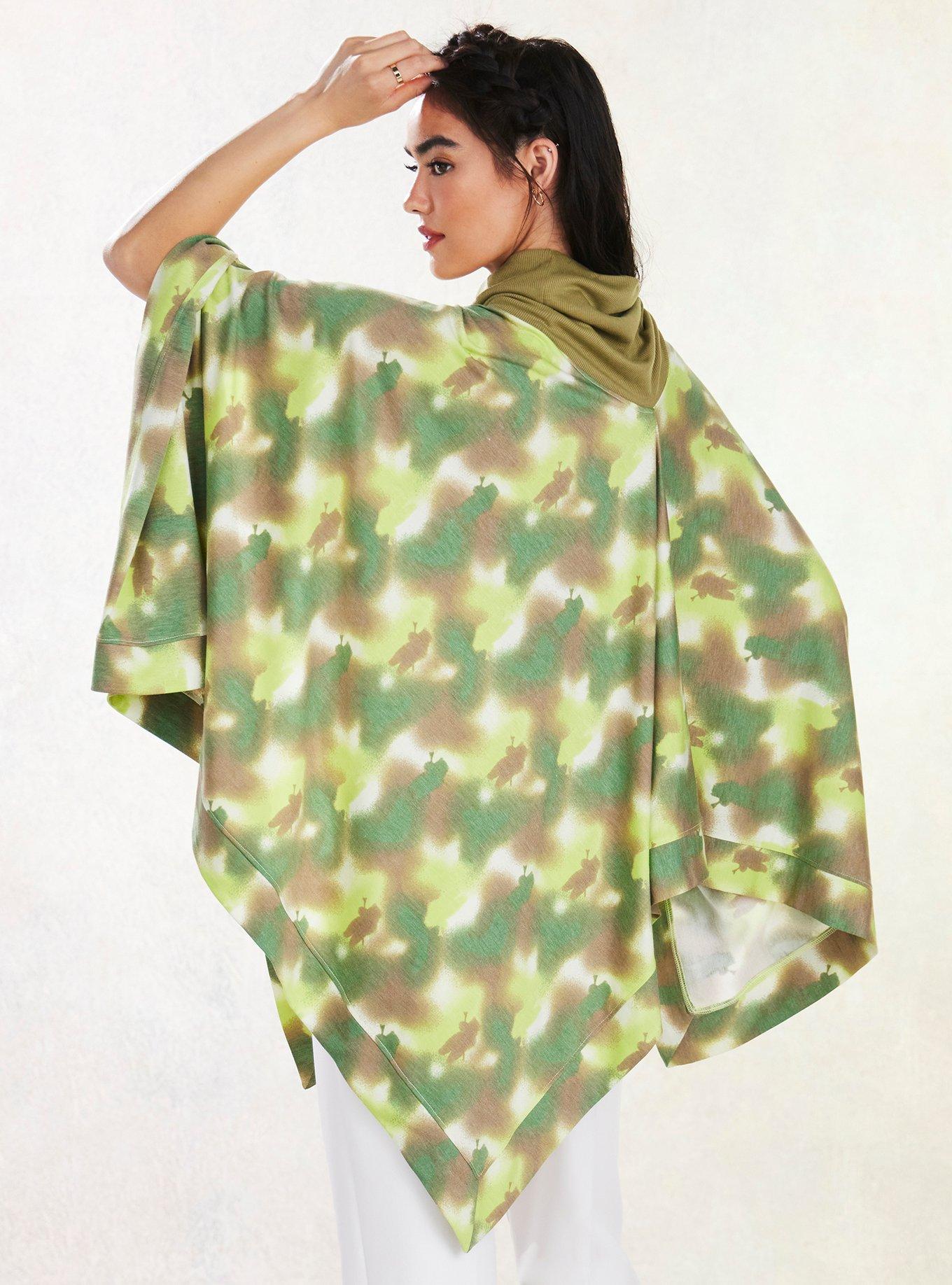 Her Universe Star Wars Leia Endor Skirt Poncho, CAMO-GREEN, alternate
