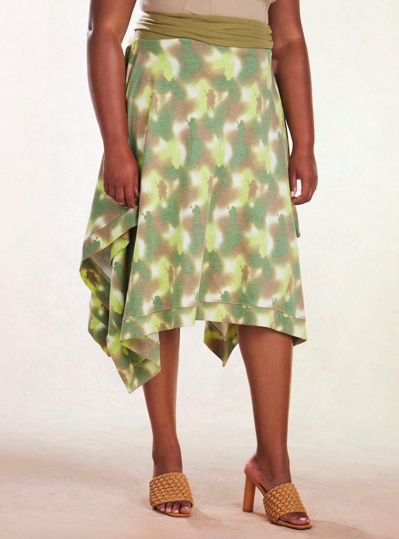 Her Universe Star Wars Leia Endor Skirt Poncho Plus Size, CAMO-GREEN, alternate