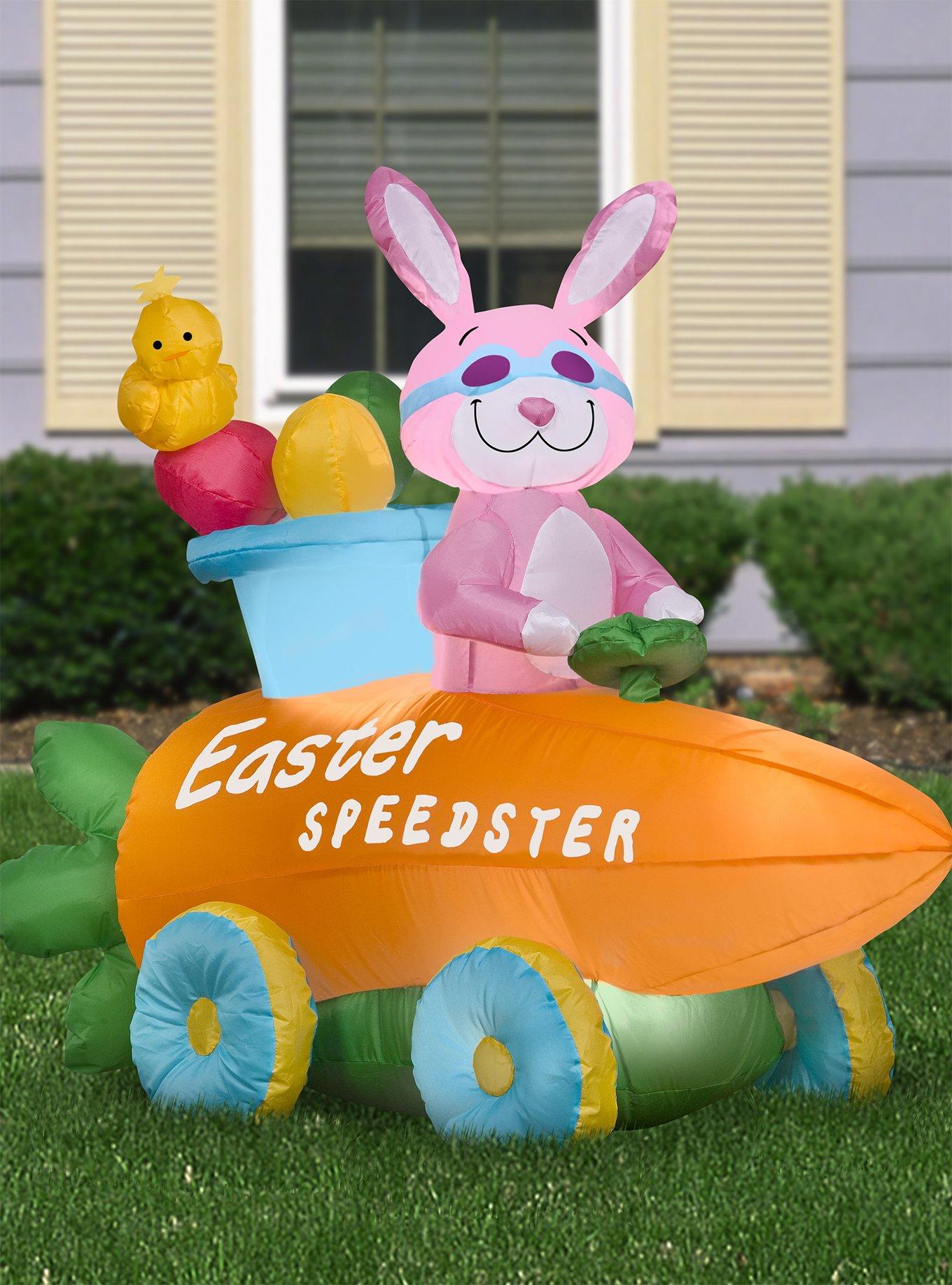 Airblown Inflatable Easter Bunny Speedster, , alternate