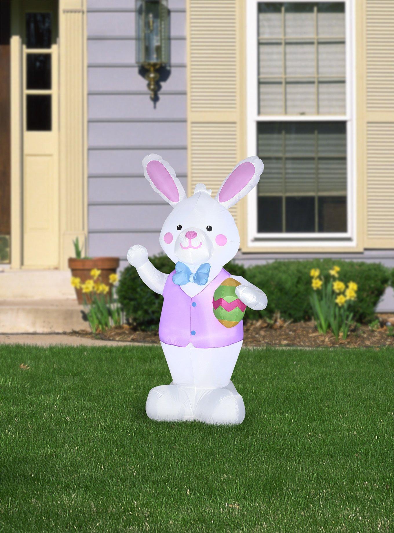 Airblown Inflatable Easter Bunny with Decorated Egg, , alternate