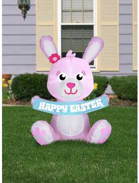 Airblown Inflatable Pink Easter Bunny, , hi-res