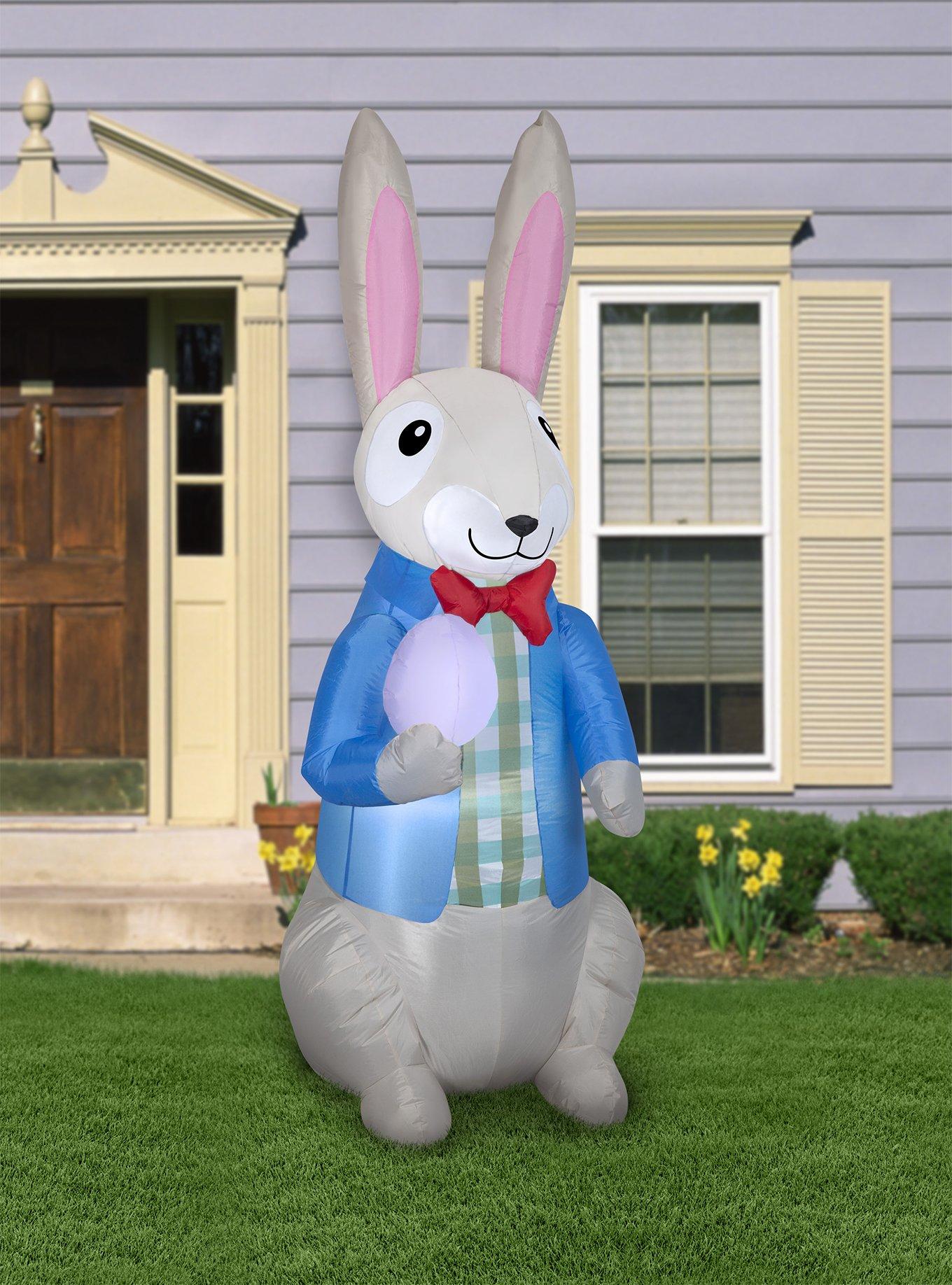 Airblown Inflatable Dapper Easter Bunny with Egg, , alternate