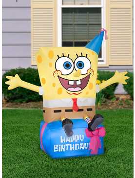 SpongeBob SquarePants Airblown Inflatable SpongeBob on Birthday Present, , hi-res