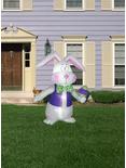 Airblown Inflatable White Bowtie Bunny with Vest, , alternate