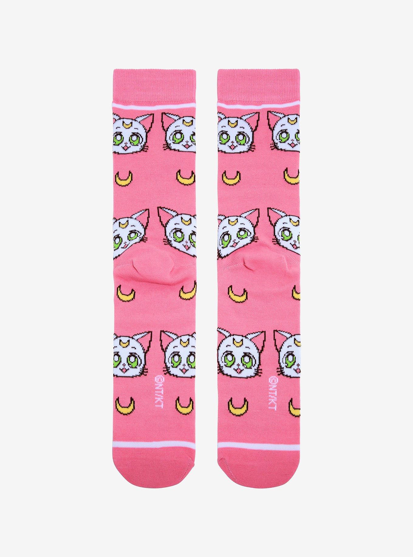 Sailor Moon Luna & Artemis Crew Socks - BoxLunch Exclusive, , alternate