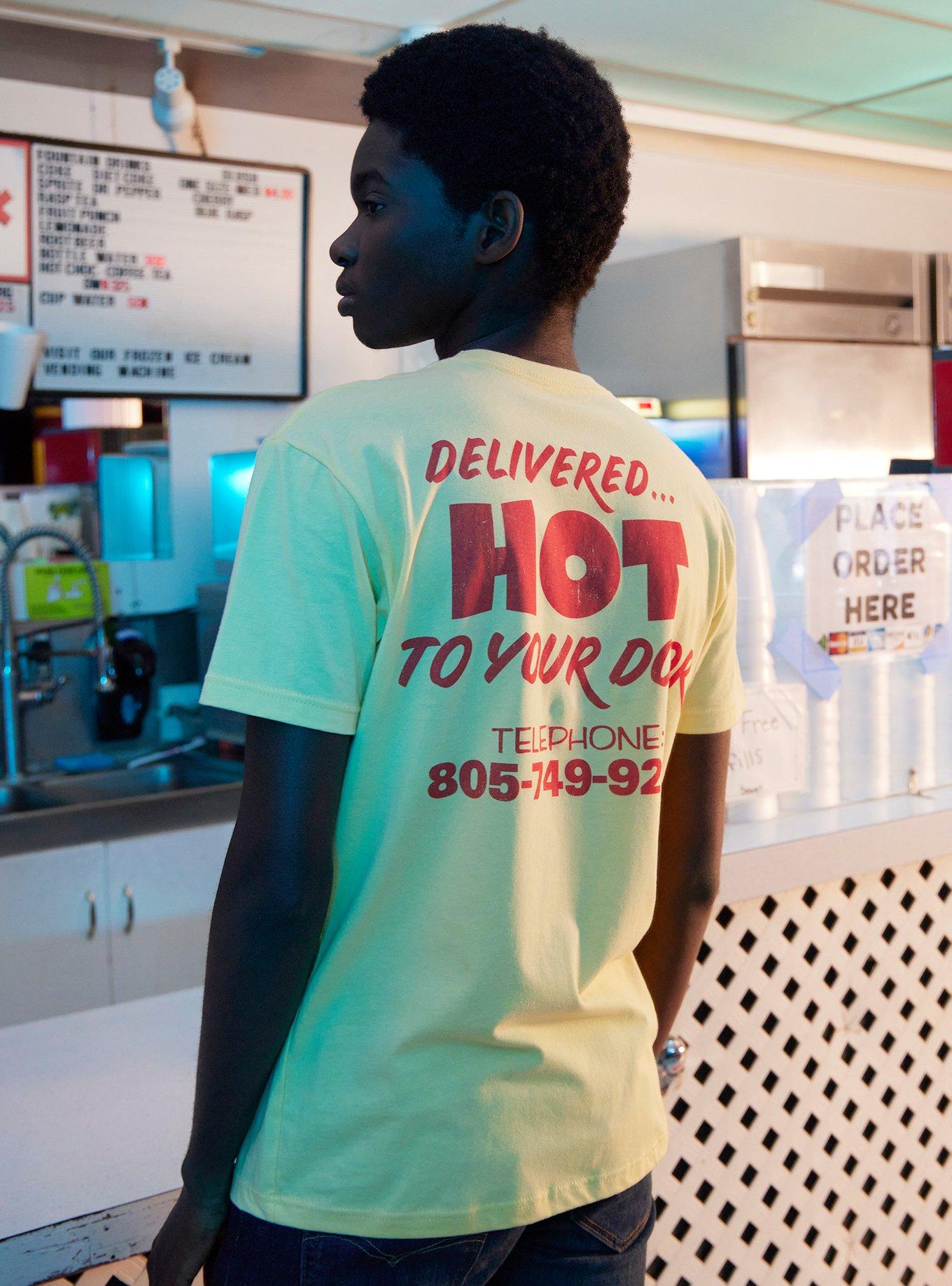 Stranger Things Surfer Boy Pizza T-Shirt, MULTI, alternate