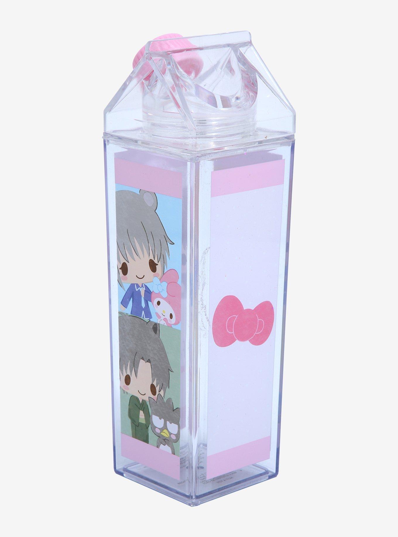 Fruits Basket x Hello Kitty and Friends Panel Portraits Milk Carton Water Bottle, , alternate