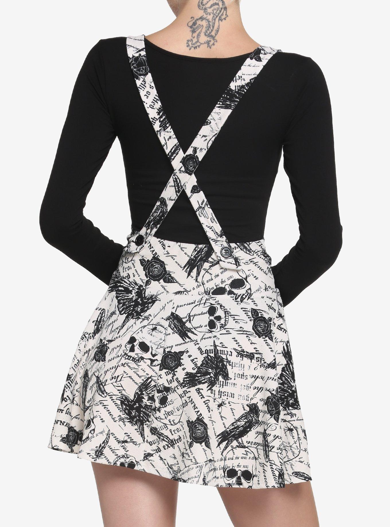 Ivory The Raven Lace-Up Suspender Skirt, MULTI, alternate