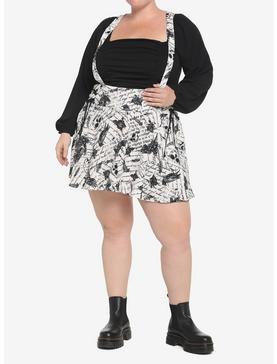 Ivory The Raven Lace-Up Suspender Skirt Plus Size, , hi-res