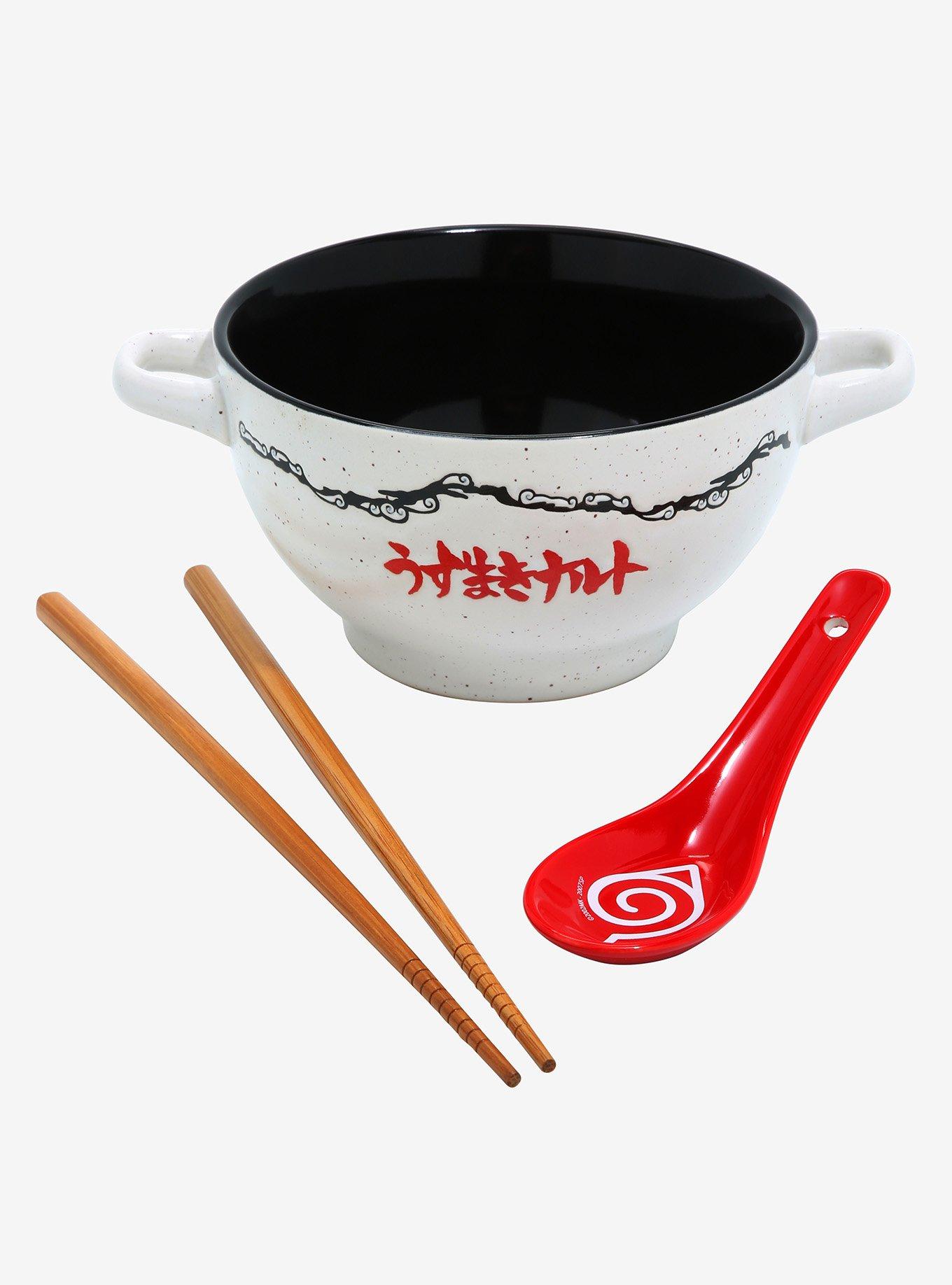 Naruto Shippuden Hidden Leaf Village Ramen Bowl with Chopsticks and Spoon, , alternate