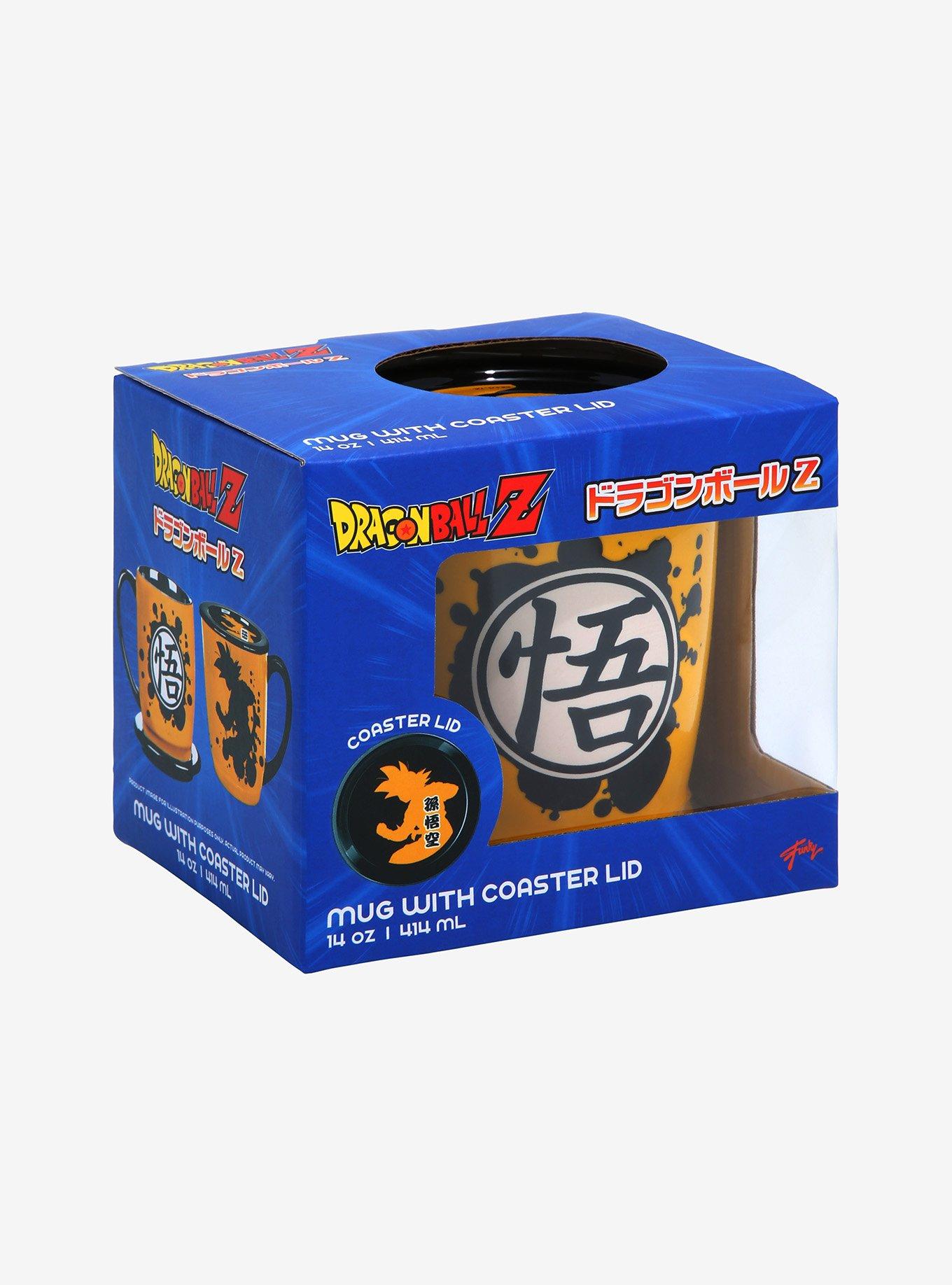 Dragon Ball Z Goku Ink Blot Mug With Coaster Lid, , alternate