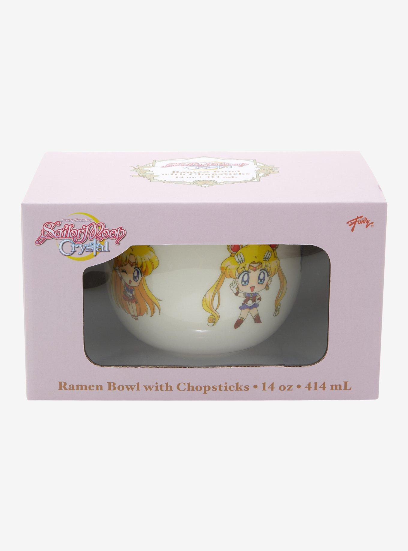 Sailor Moon Crystal Chibi Sailor Guardians Ramen Bowl with Chopsticks , , alternate