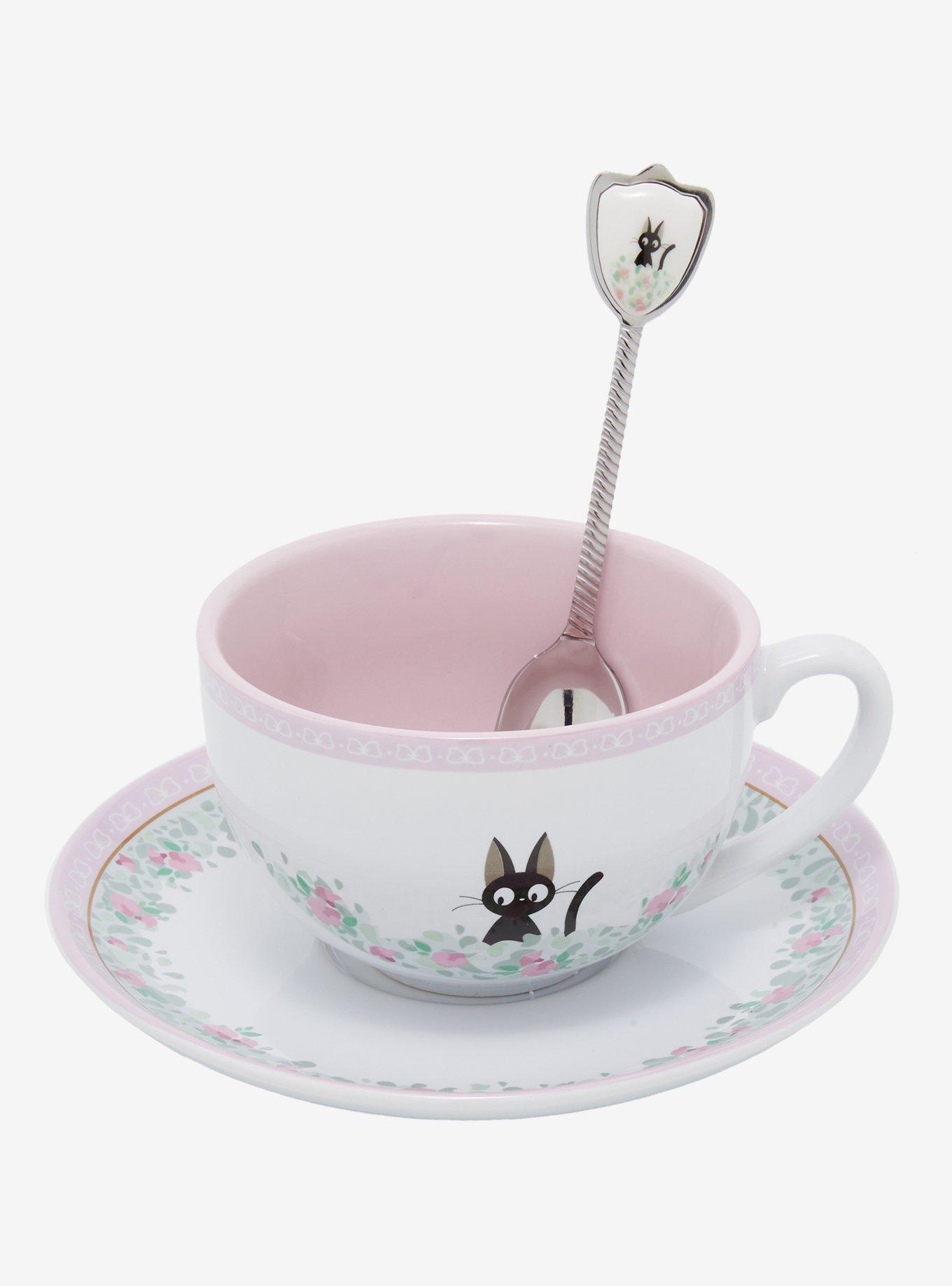 Studio Ghibli Kiki&rsquo;s Delivery Service Jiji Teacup & Spoon Set - BoxLunch Exclusive , , alternate