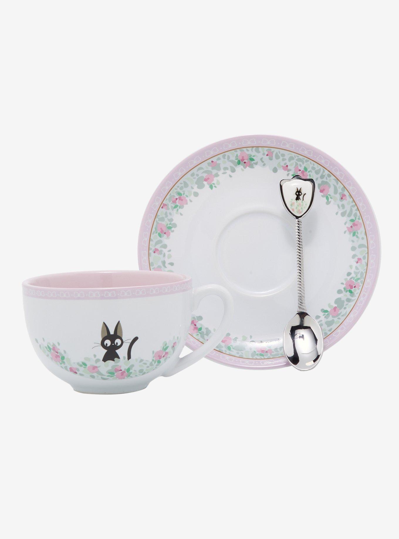 Studio Ghibli Kiki&rsquo;s Delivery Service Jiji Teacup & Spoon Set - BoxLunch Exclusive , , alternate