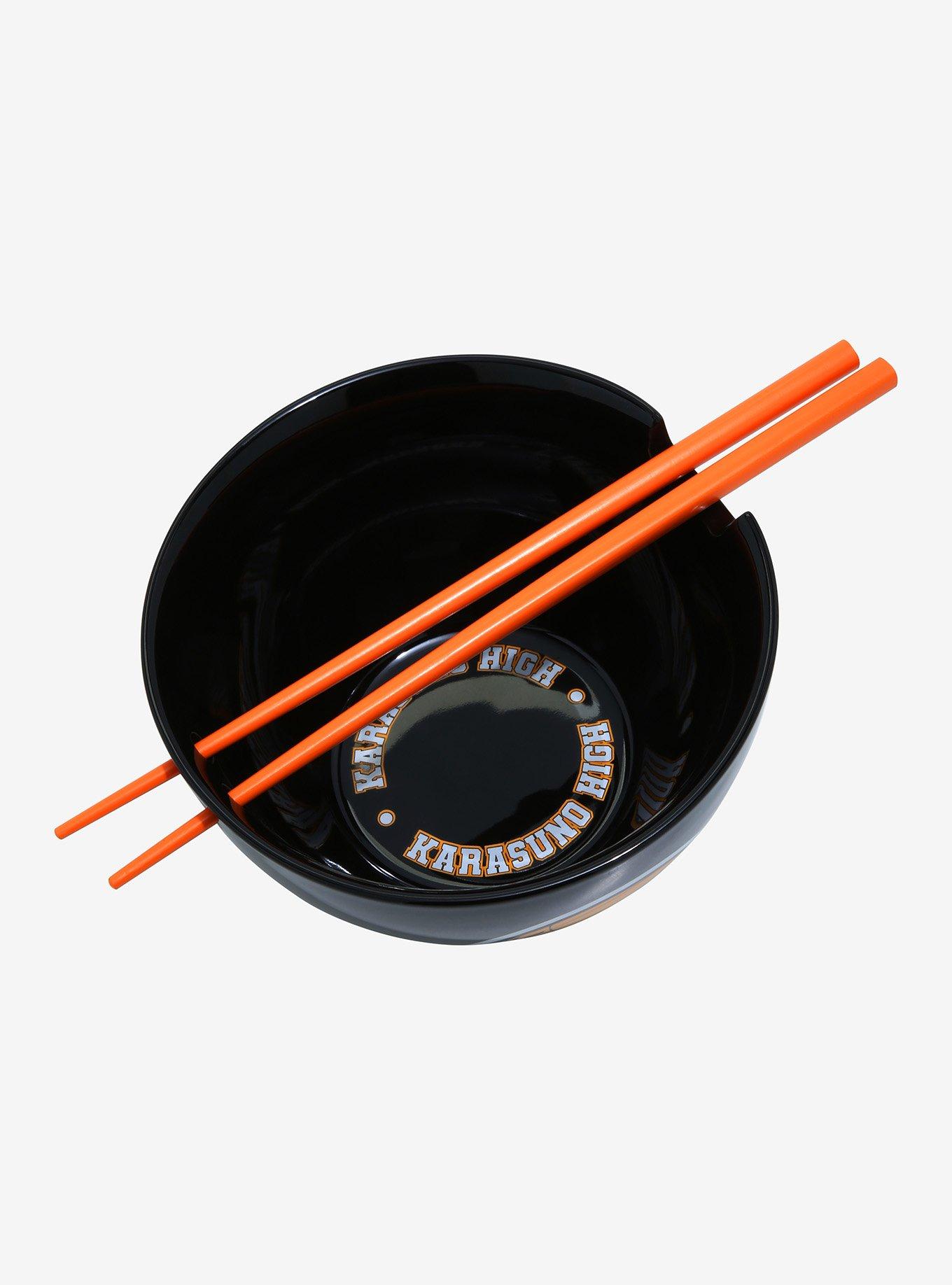 Haikyu!! Karasuno Crows Logo Ramen Bowl with Chopstick Set, , alternate
