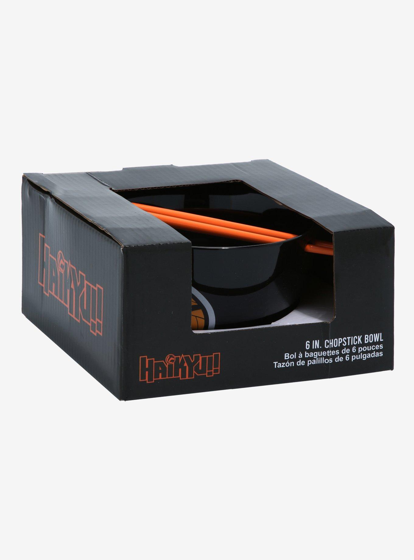 Haikyu!! Karasuno Crows Logo Ramen Bowl with Chopstick Set, , alternate