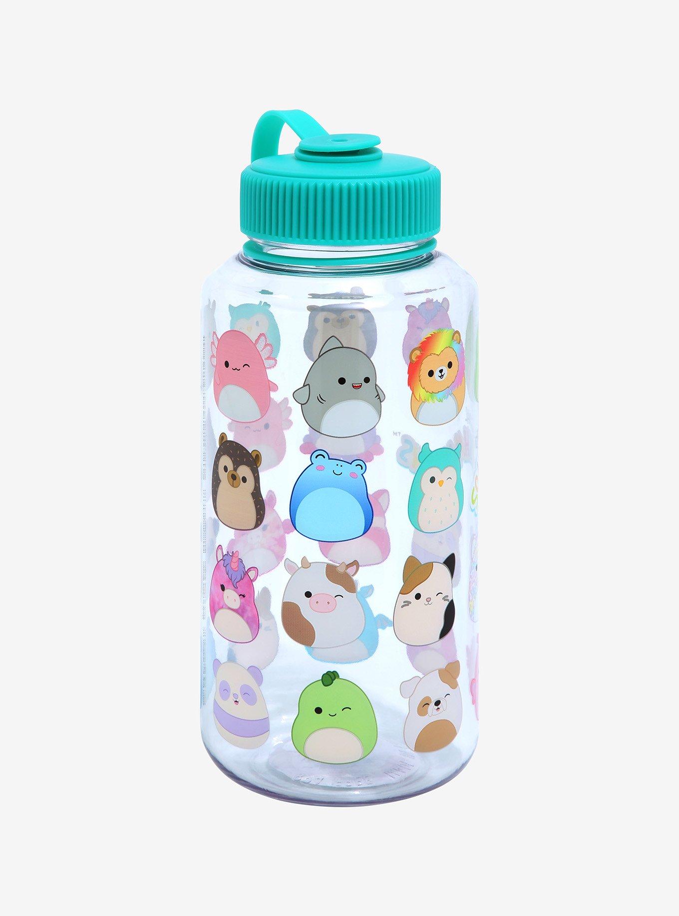 Squishmallow 14oz Water Bottle!!! NWT With Straw and Lid. & 2 Scrunchies