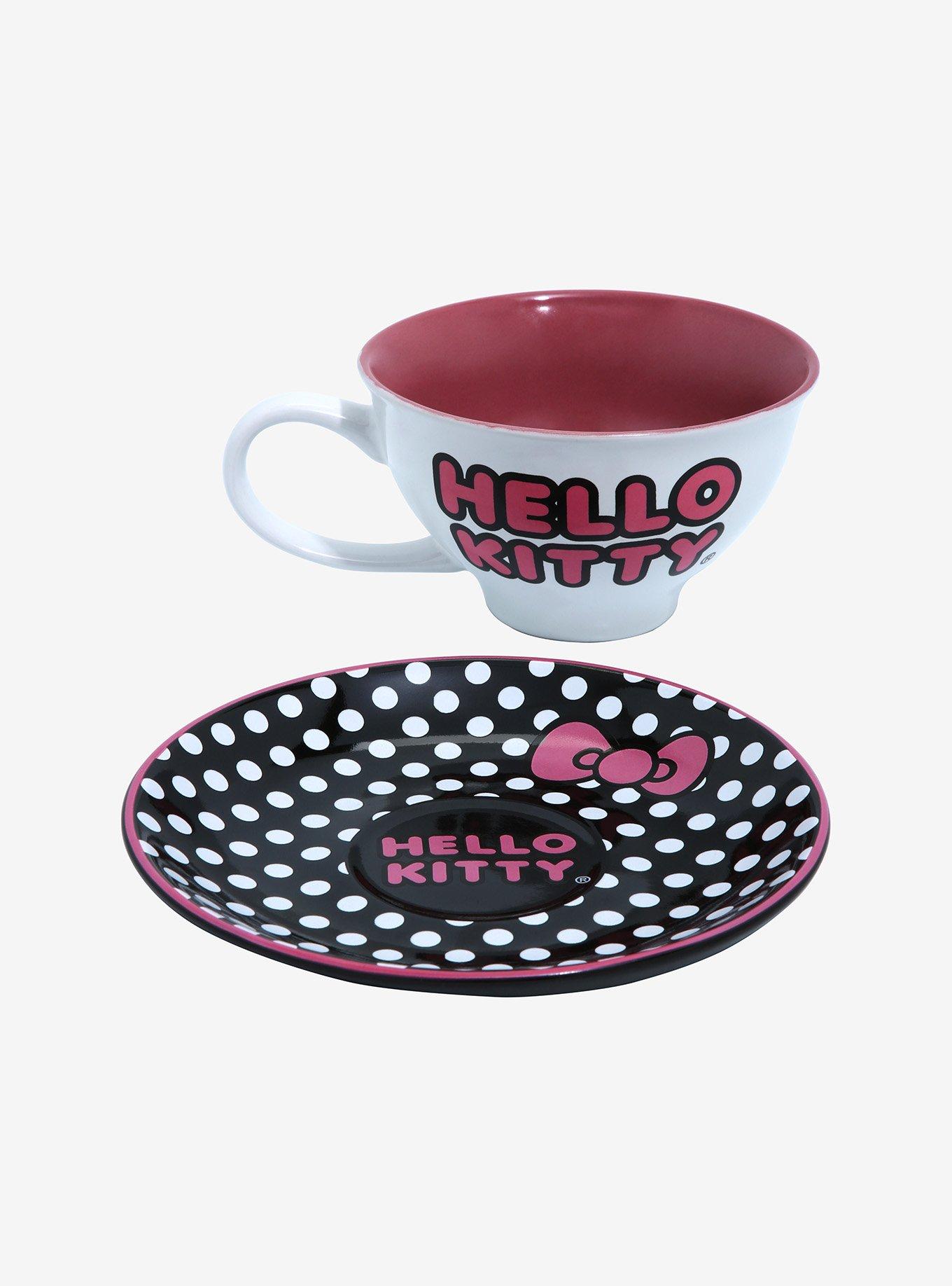 Sanrio Hello Kitty Polka Dot Teacup & Saucer, , alternate