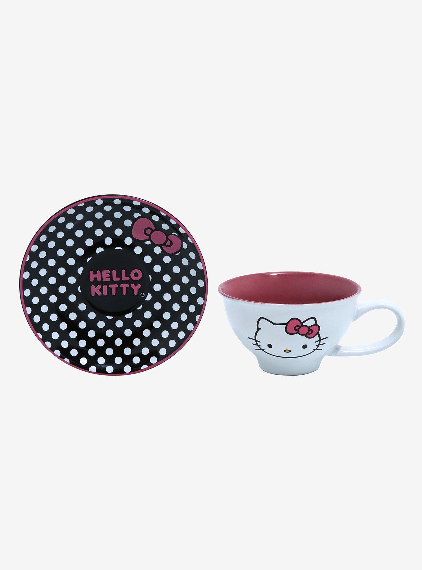 Sanrio Hello Kitty Polka Dot Teacup & Saucer, , alternate
