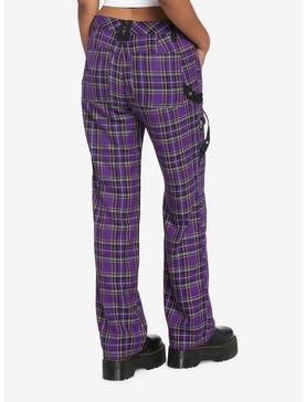 Royal Bones By Tripp Purple Plaid Grommet Pants, , hi-res