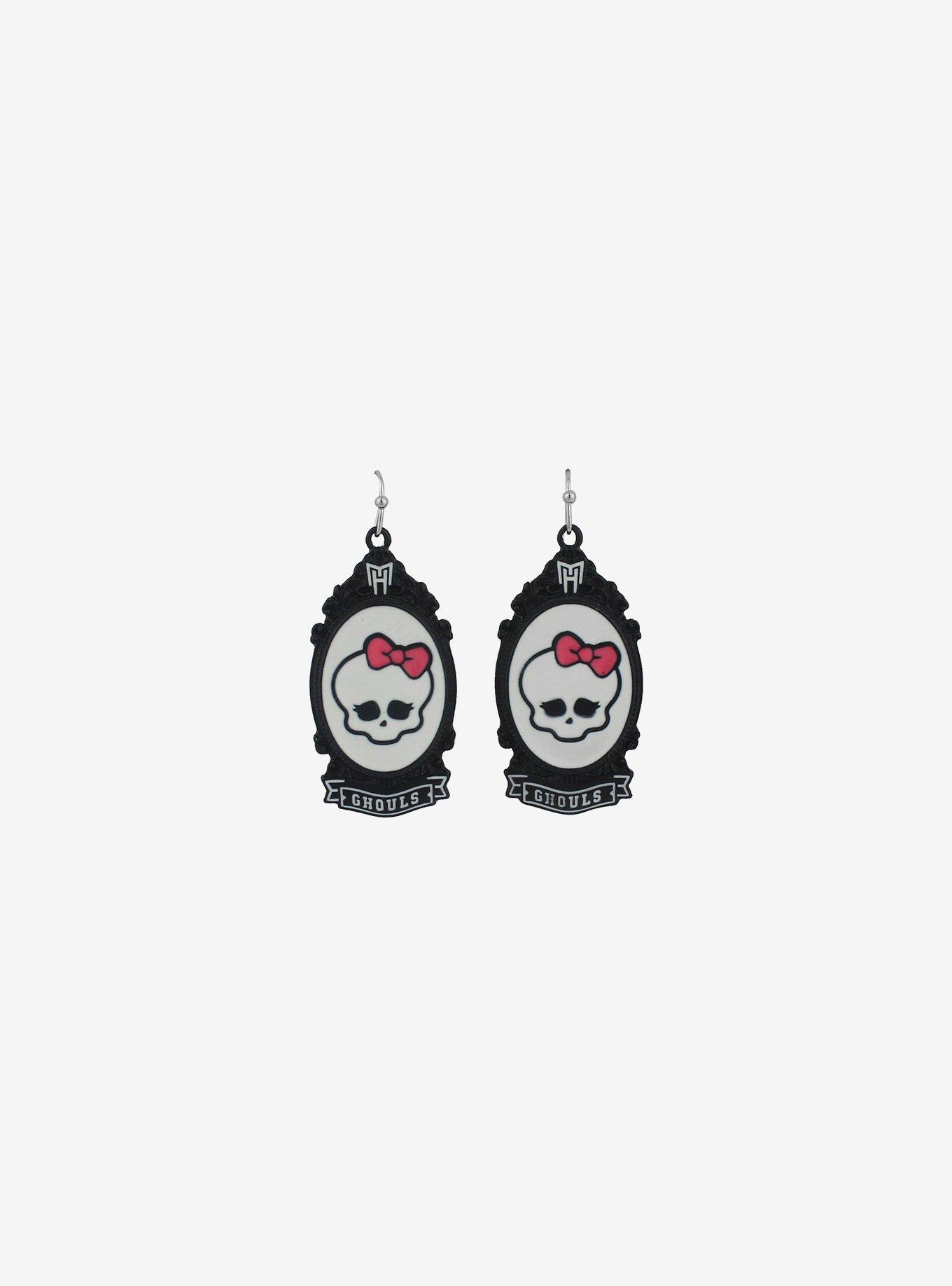 Monster High Cameo Skull Earrings, , alternate
