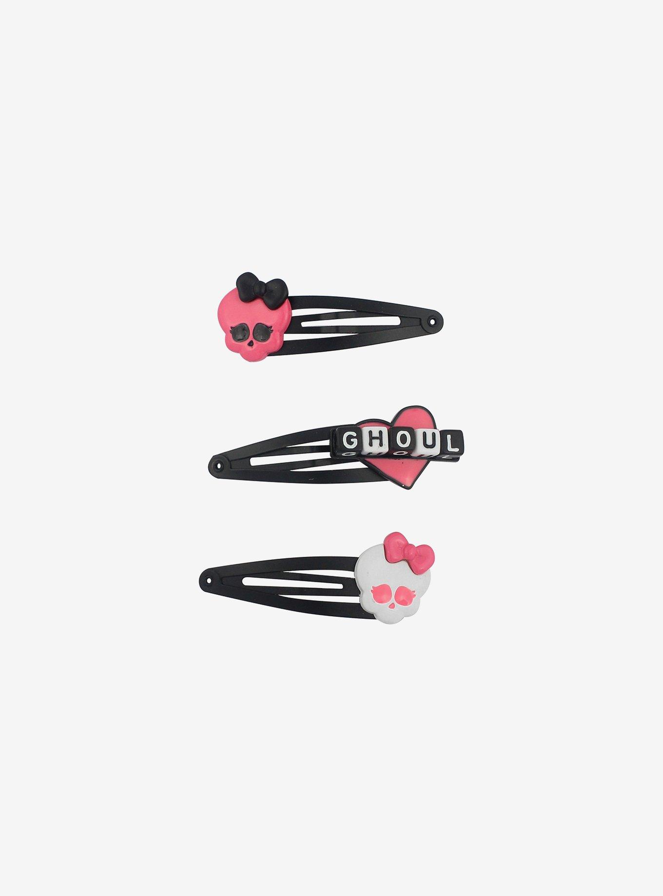 Monster High Ghoul Skull Hair Clip Set, , alternate