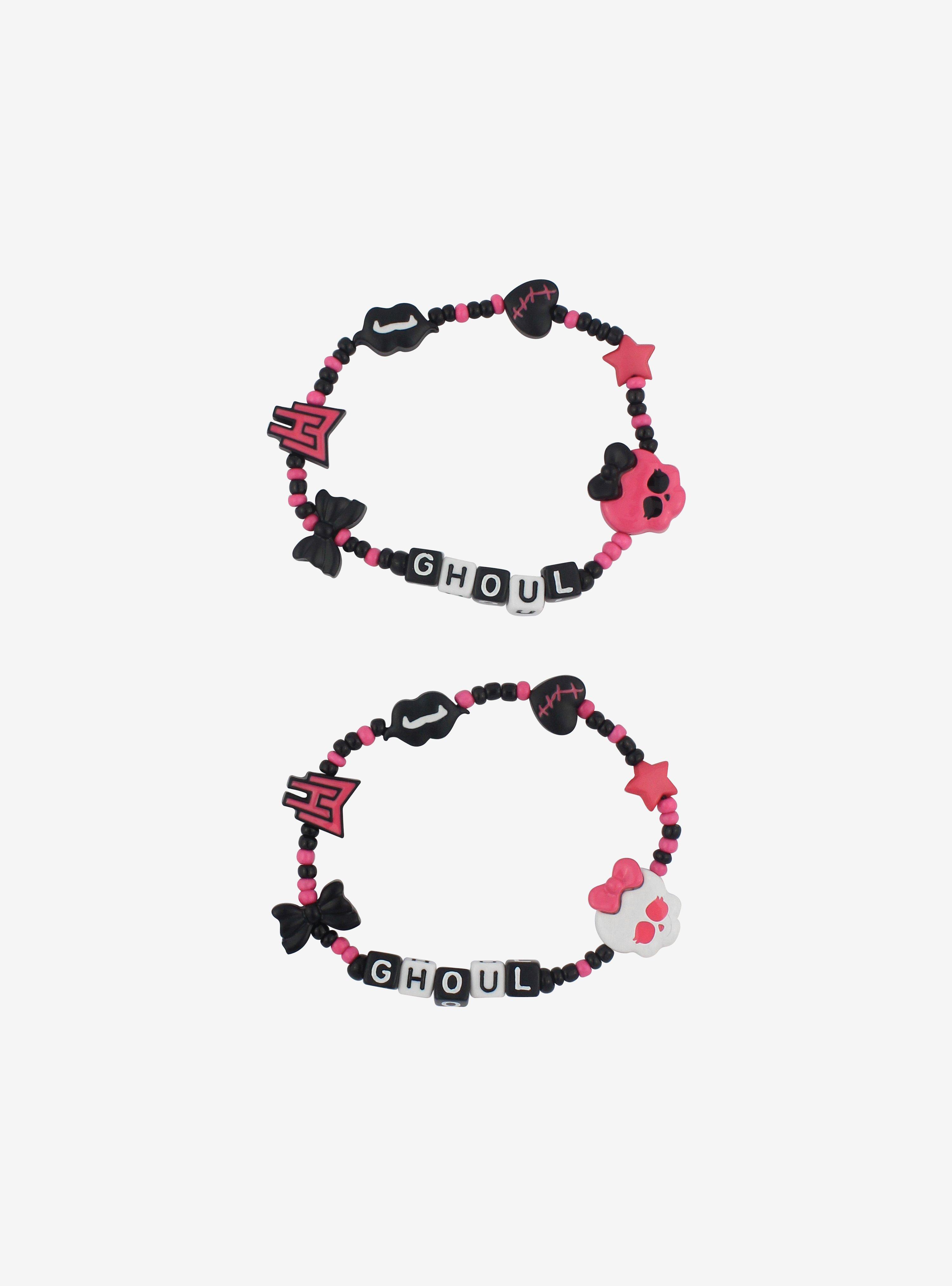 Monster High Ghoul Best Friend Beaded Bracelet Set, , alternate