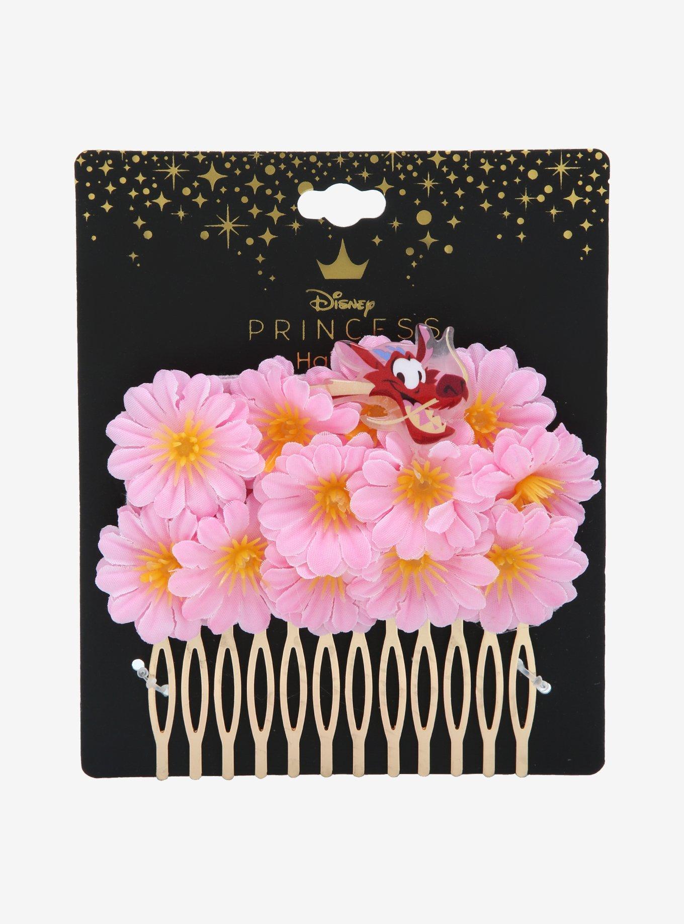 Disney Mulan Mushu Floral Hair Barrette, , alternate