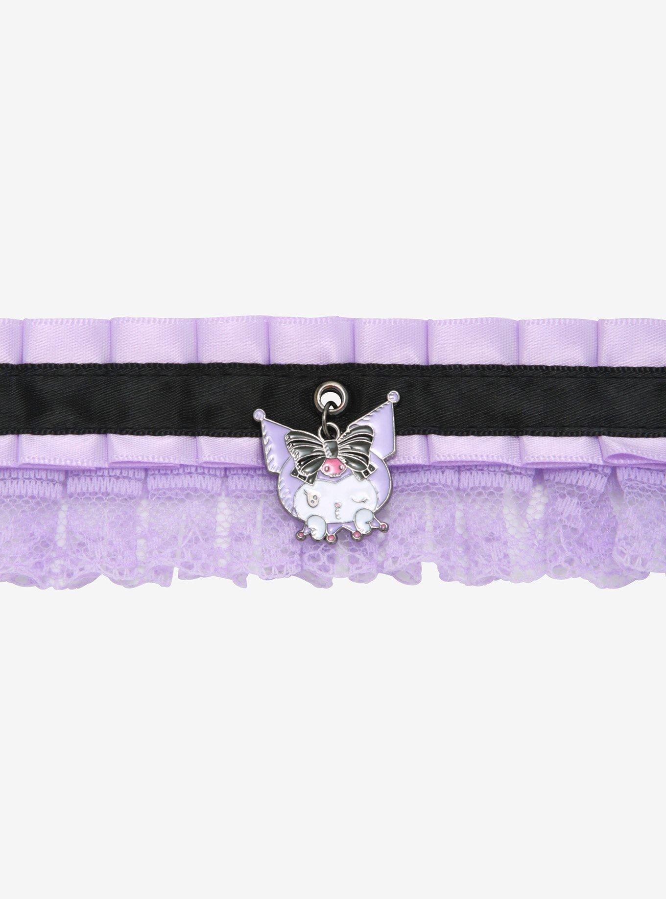 Kuromi Lolita Lavender Lace Choker, , alternate