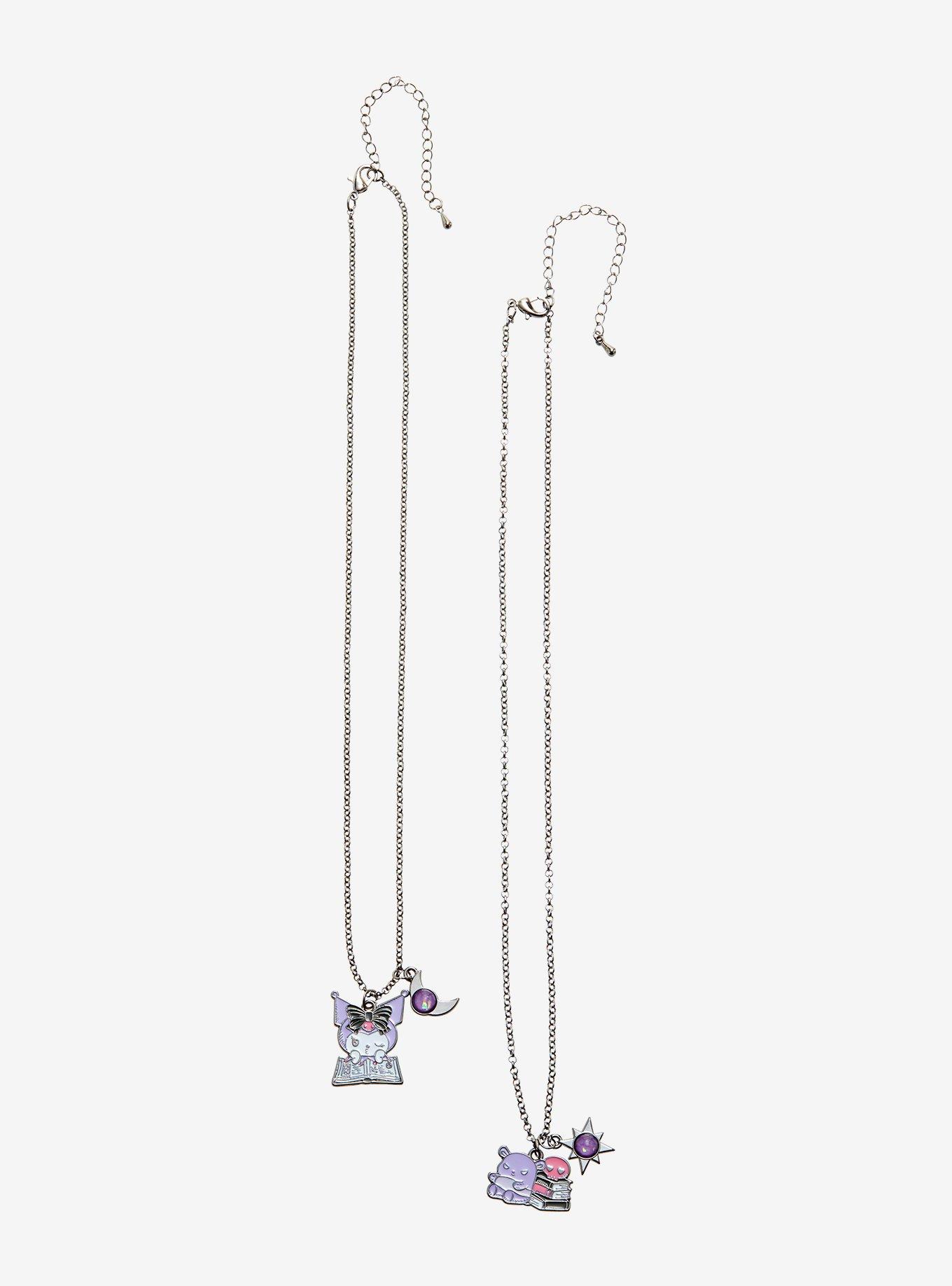Kuromi & Baku Fortune Telling Best Friend Necklace Set, , alternate