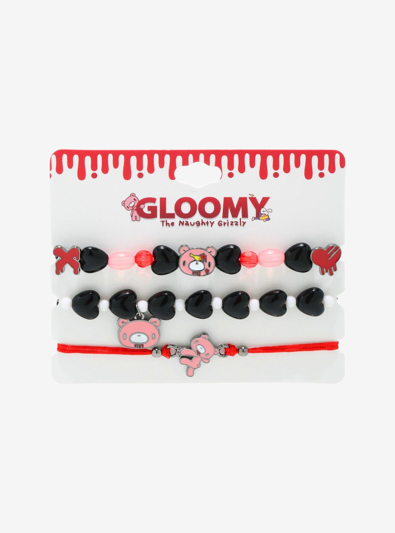 Gloomy Bear Icons Bracelet Set, , alternate