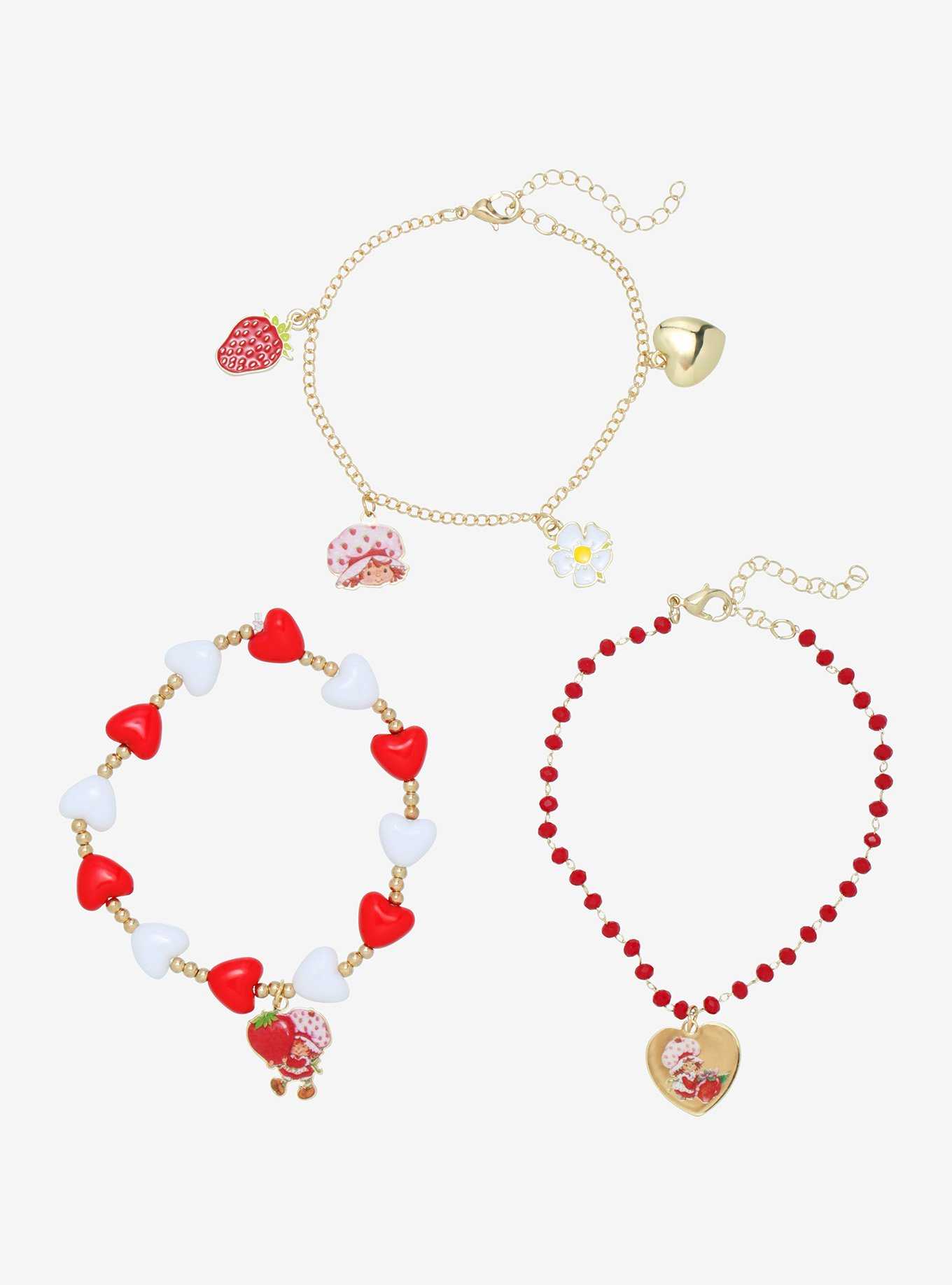 Strawberry Shortcake Heart Charm Bracelet Set, , hi-res
