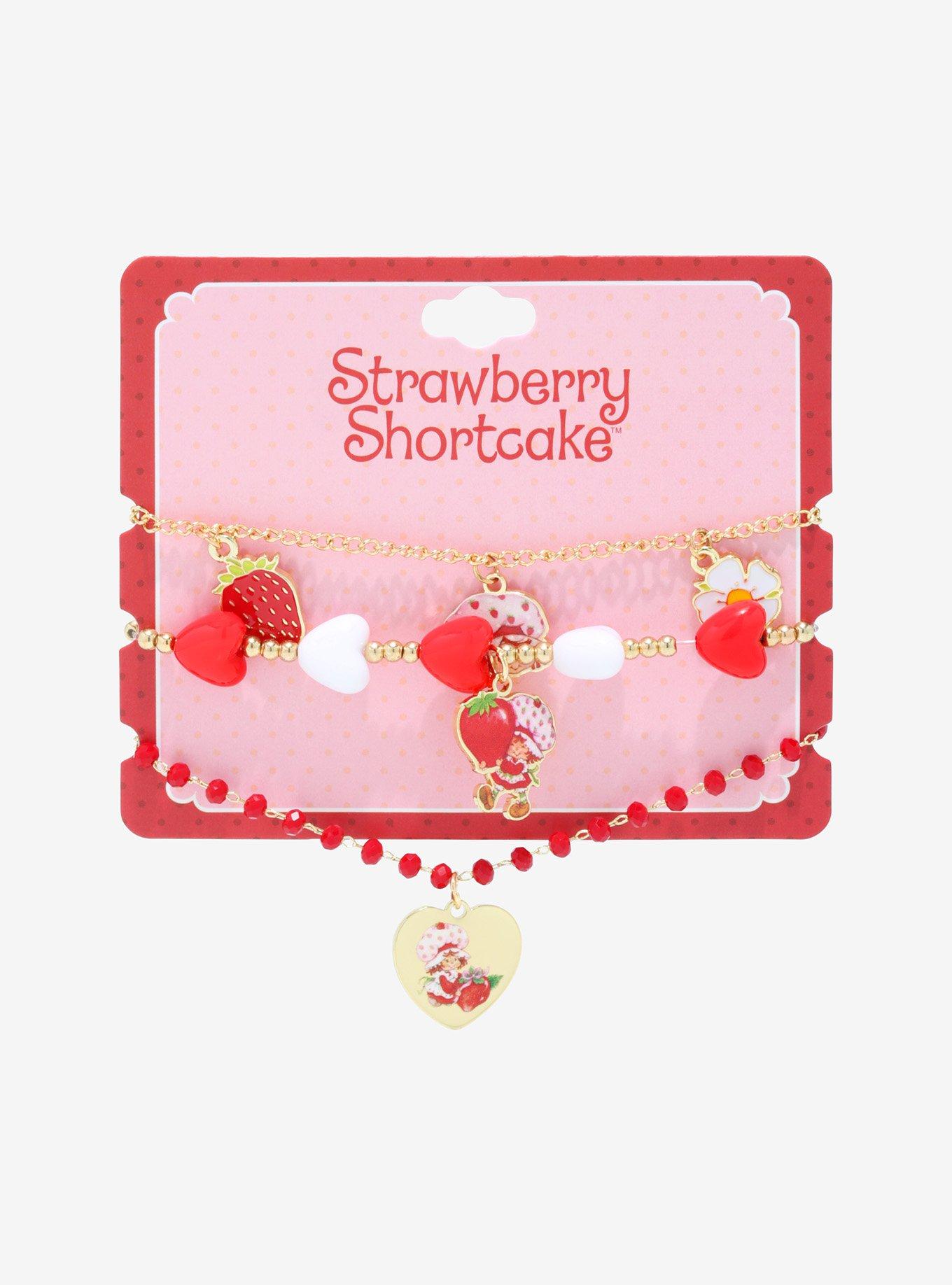 Cherry Cuddler Strawberry Shortcake Gold Enamel Charm for Bracelet