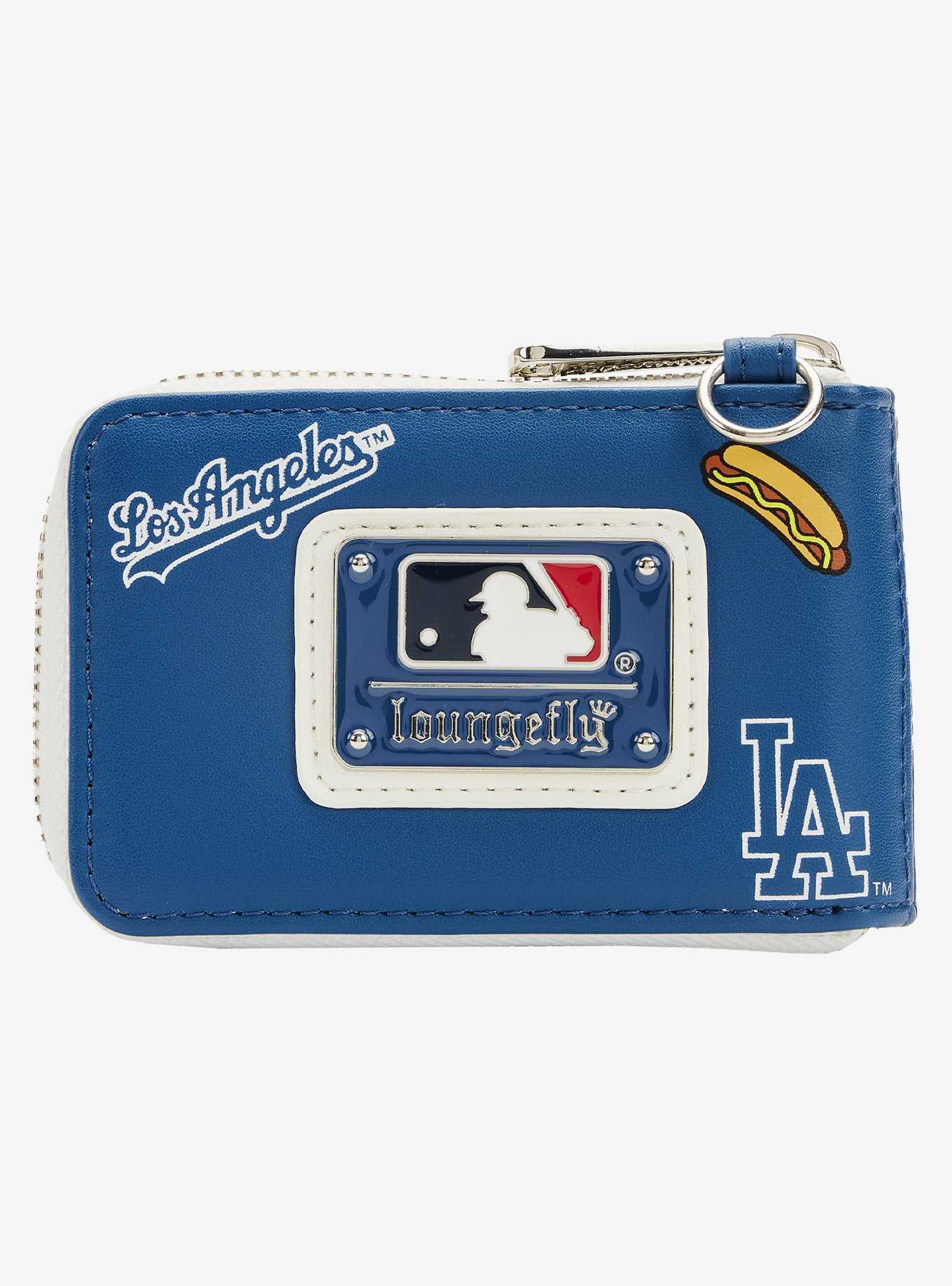 Loungefly MLB Los Angeles Dodgers Icons Mini Zipper Cardholder Wallet, , hi-res