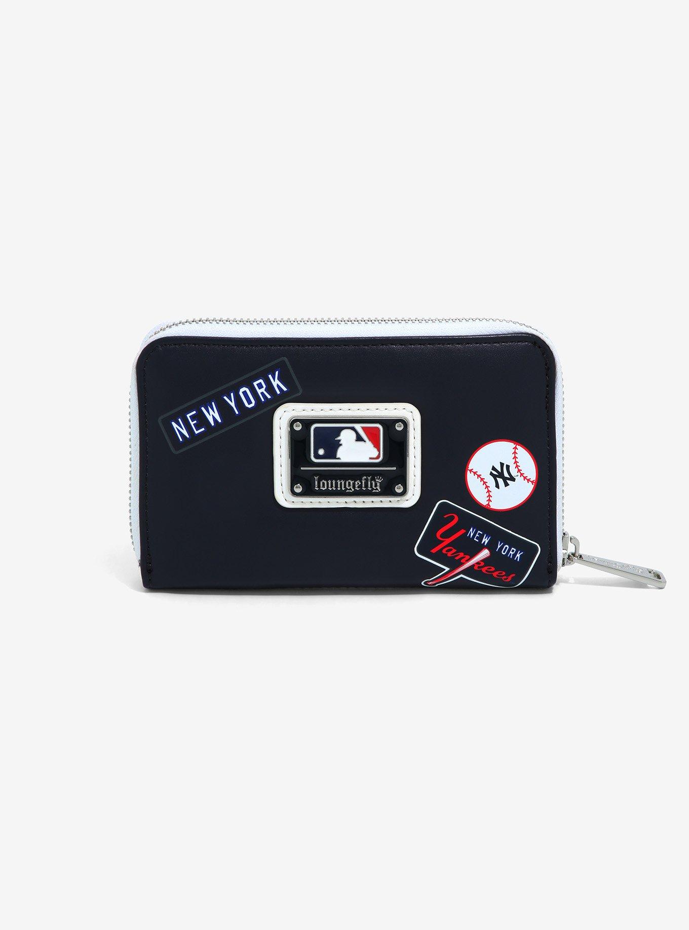 Loungefly MLB NY Yankees Patches Zipper Wallet, , alternate