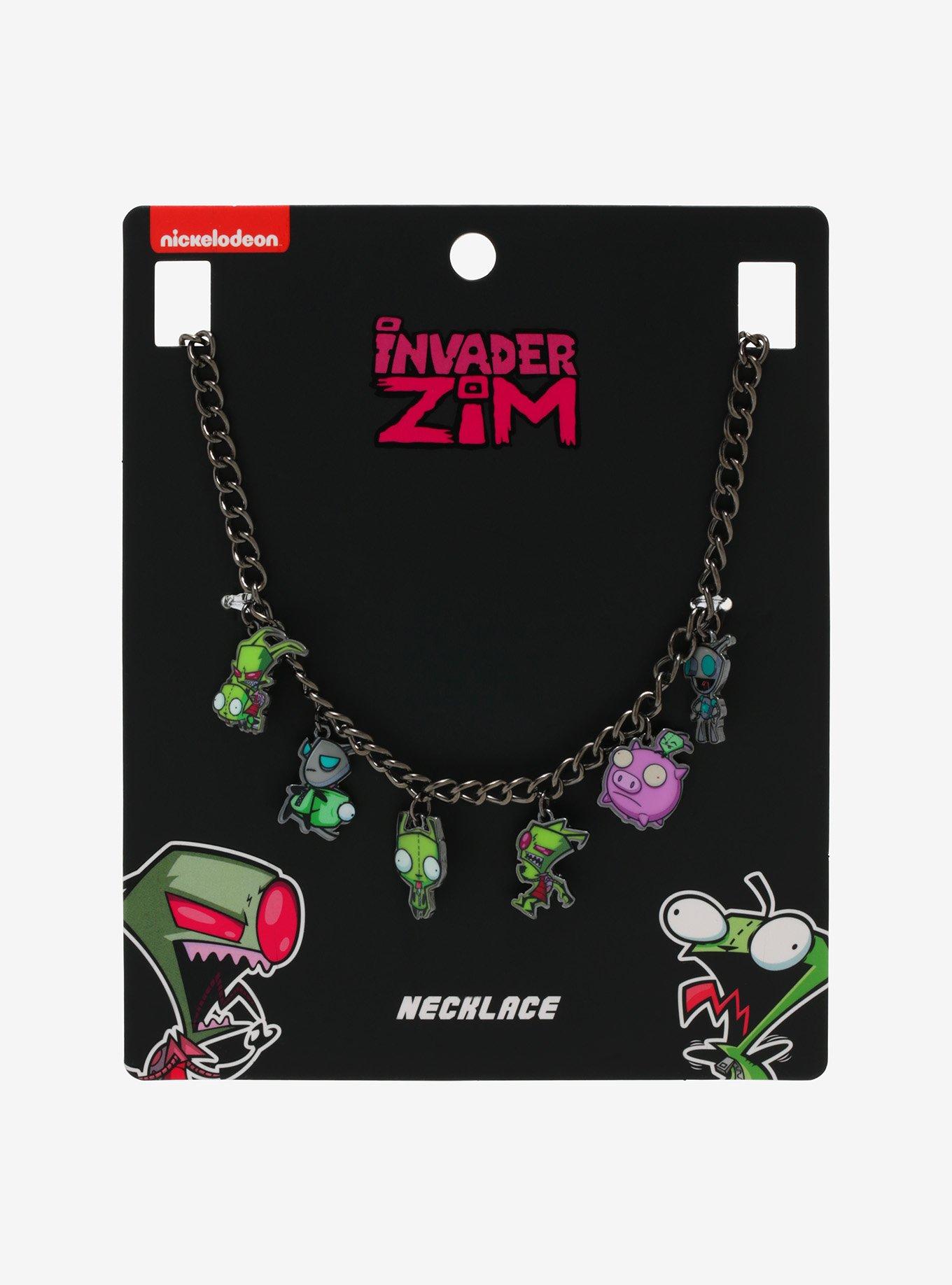 Invader Zim Character Charm Necklace, , alternate