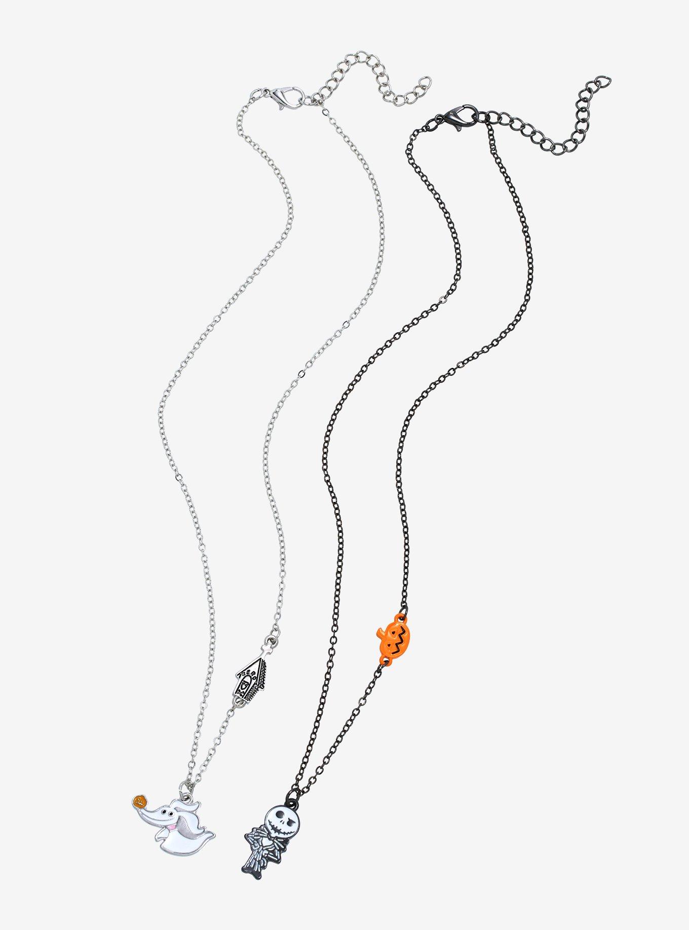 The Nightmare Before Christmas Jack & Zero Charms Best Friend Necklace Set, , alternate