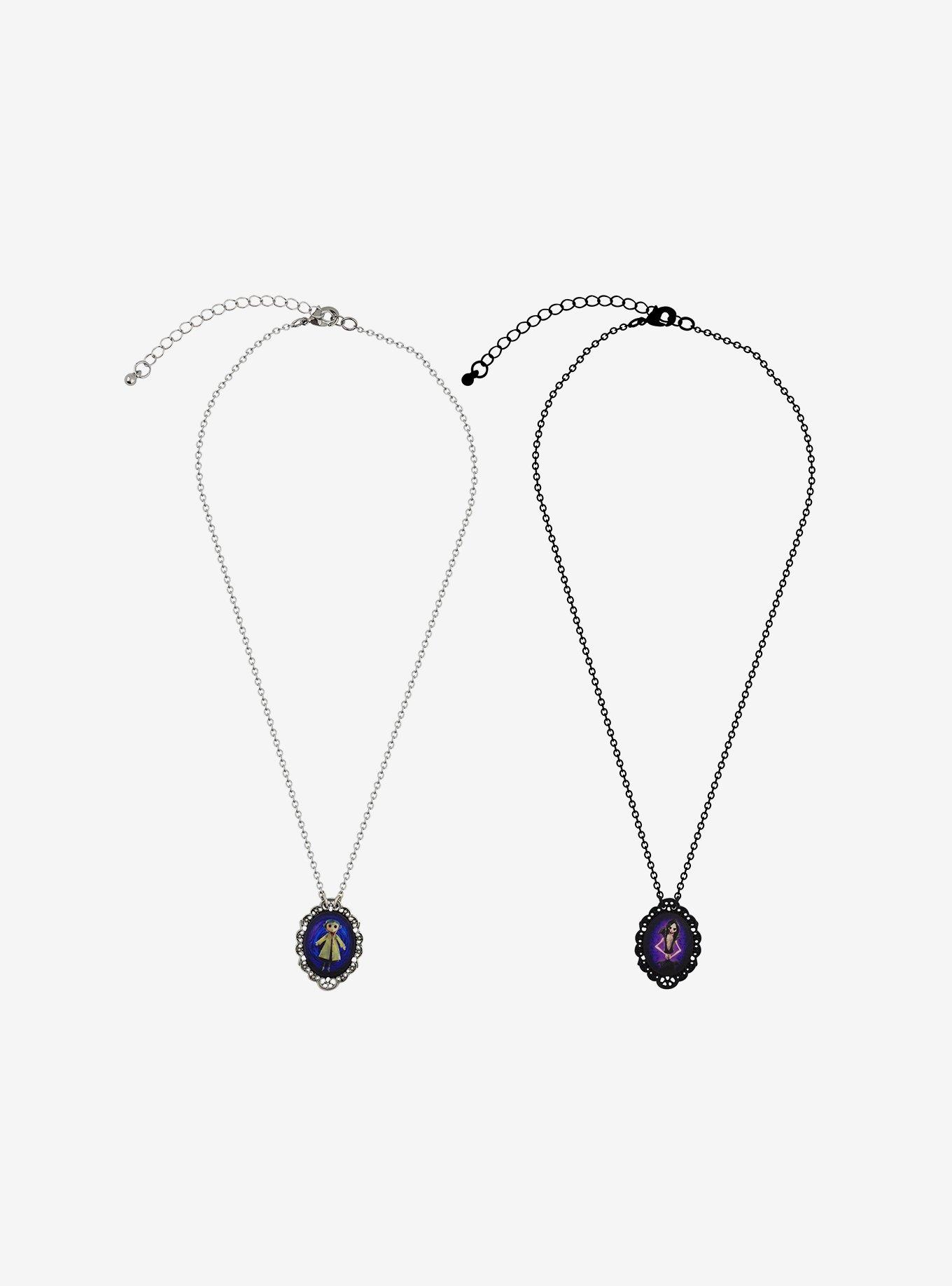 Coraline Cameo Best Friend Necklace Set, , alternate