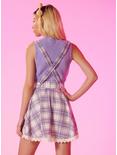Pink & Purple Plaid Lace Suspender Skirt, MULTI, alternate