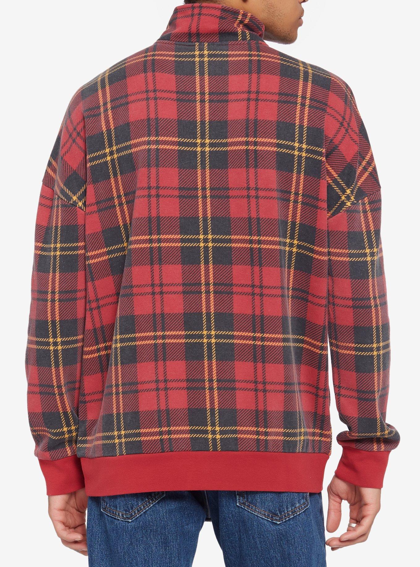 Our Universe Harry Potter Gryffindor Plaid Quarter-Zip Sweater, MULTI, alternate
