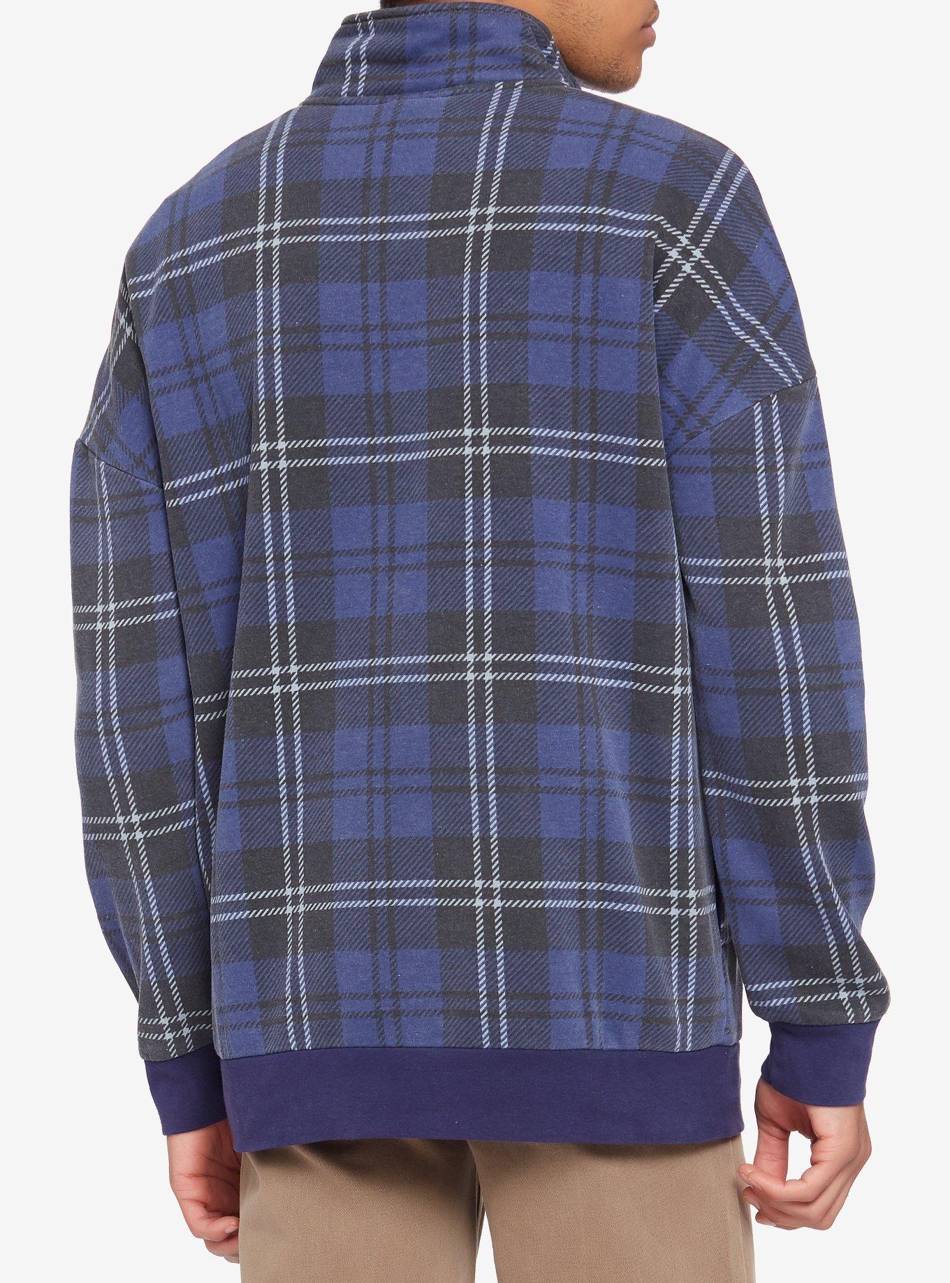 Our Universe Harry Potter Ravenclaw Plaid Quarter-Zip Sweater, MULTI, alternate